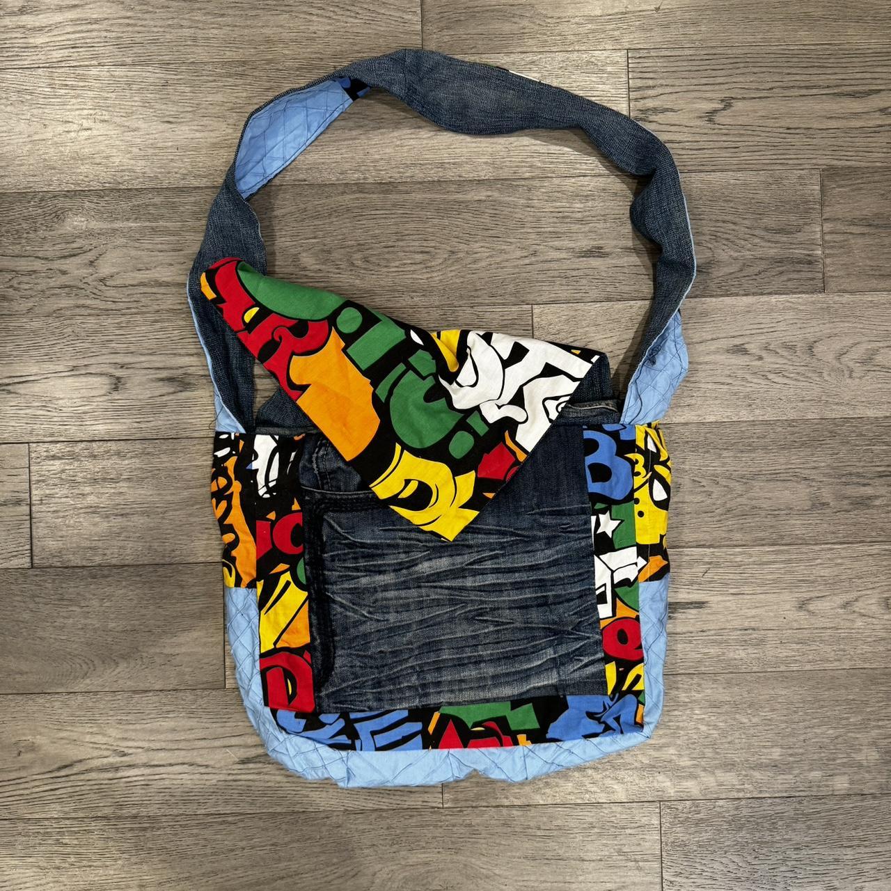 Patchwork messenger bag online