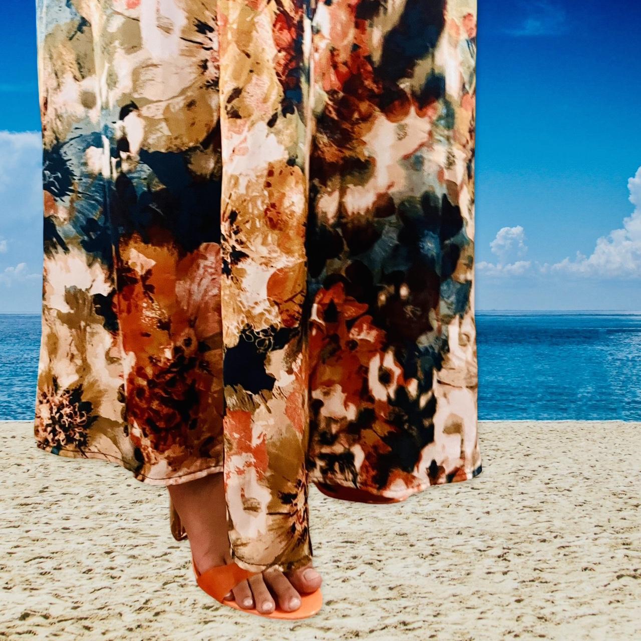 New NICOLE MILLER NEW YORK Satin Floral Print Depop