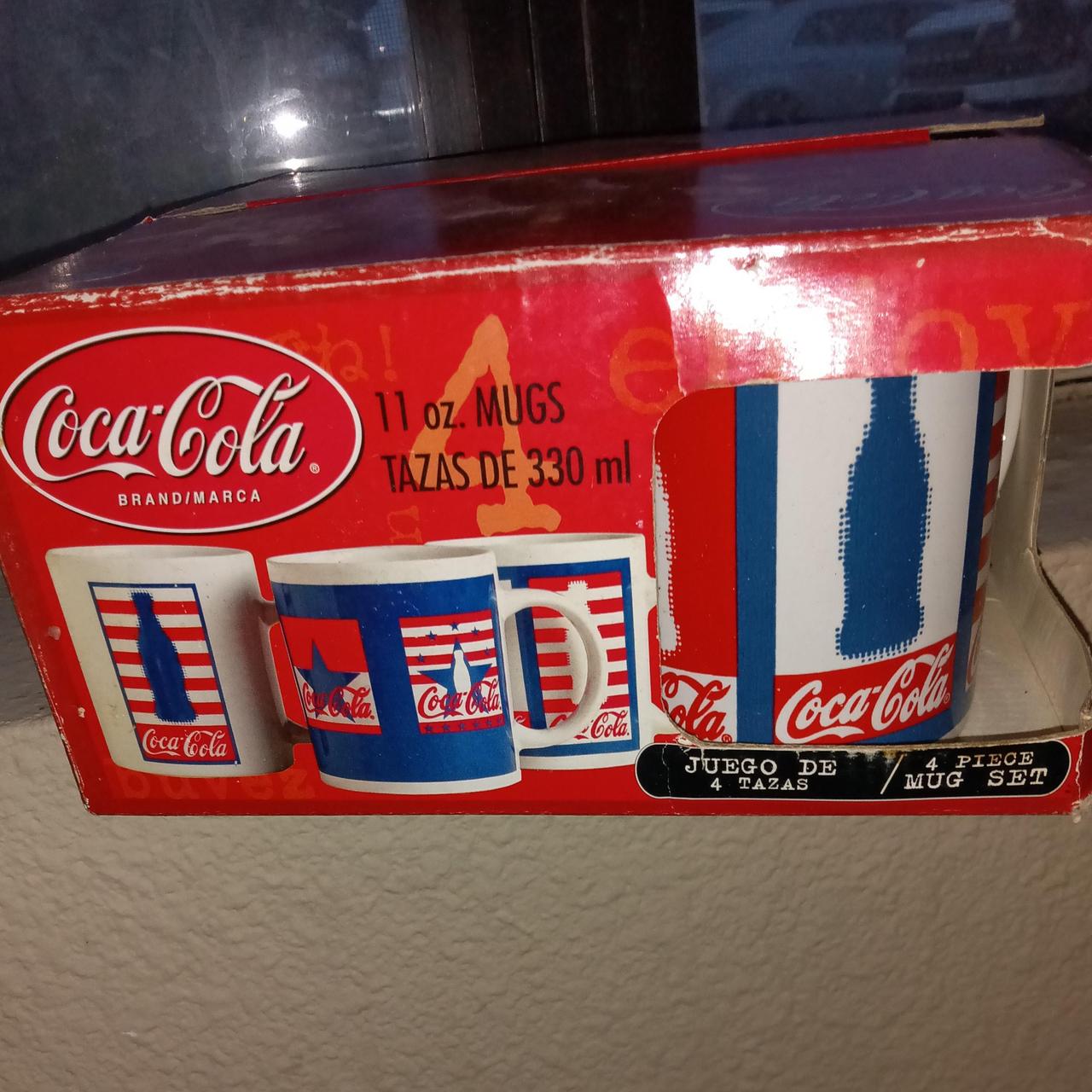 2002 Coca-Cola mugs set of four never been open - Depop