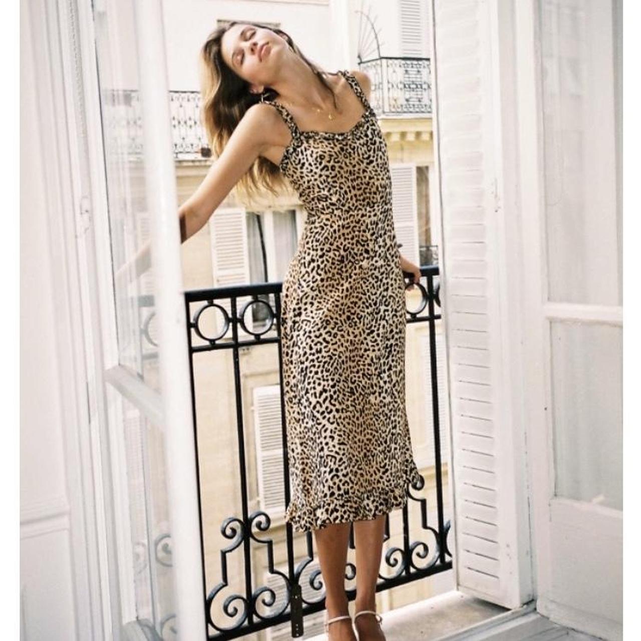 Faithful The Brand Le Cinq Animal Print Neomie midi. Depop