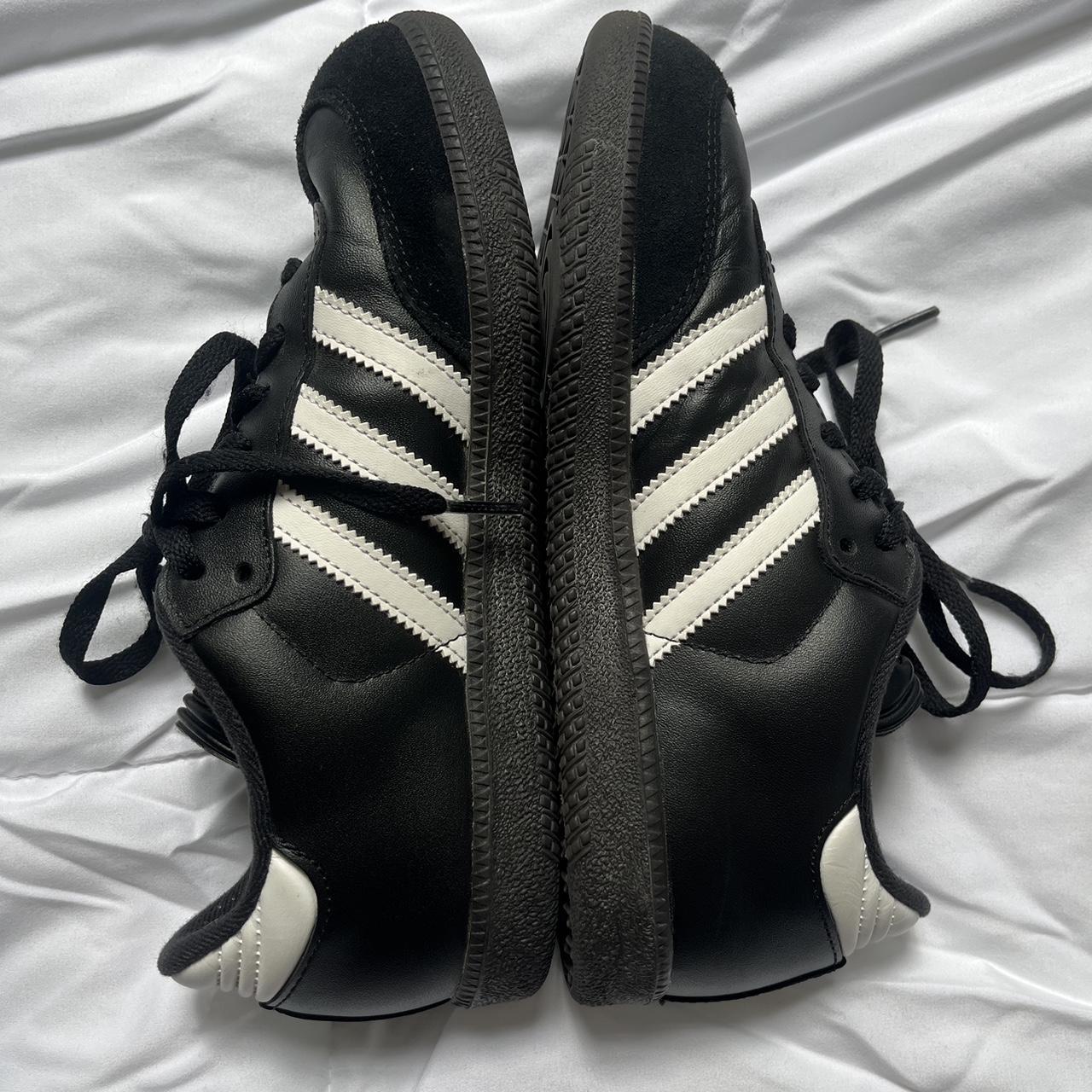 black adidas sambas, slightly worn & creased but... - Depop