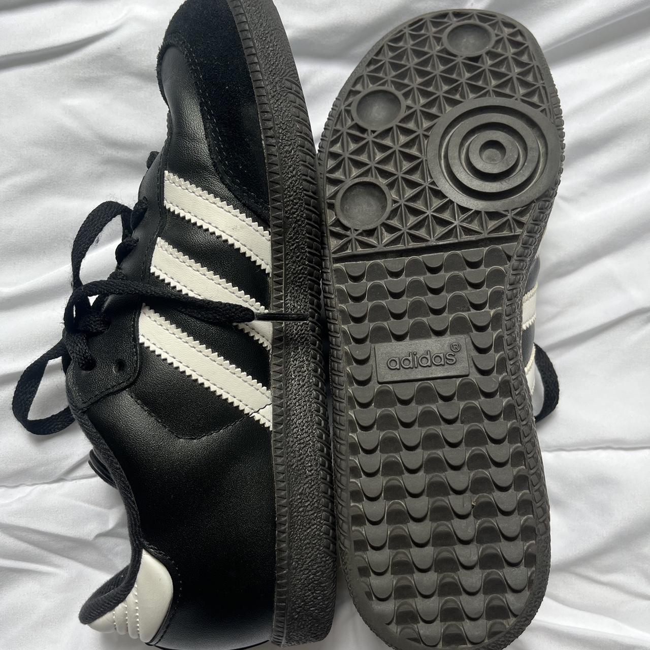 black adidas sambas, slightly worn & creased but... - Depop