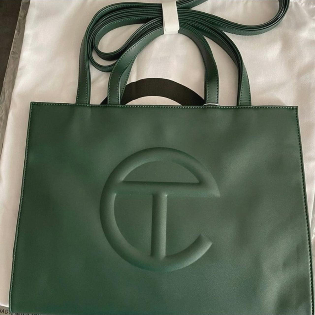 Dark Green Olive Medium TF Shopping store bag