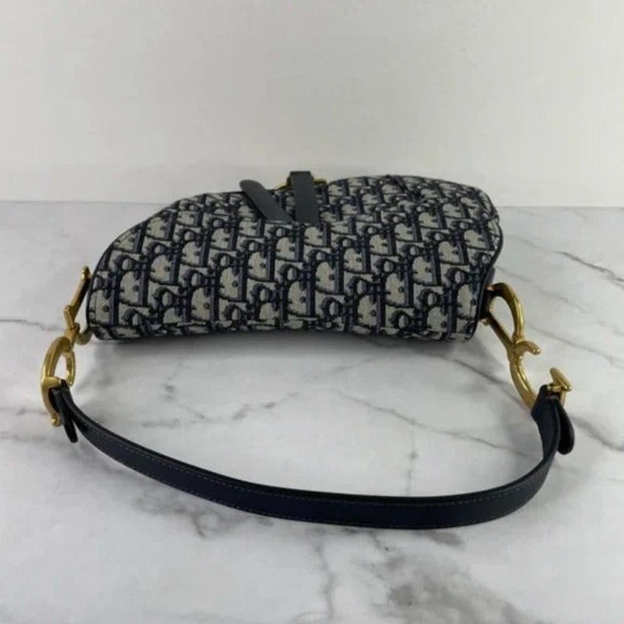 Christian Dior Saddle Bag Oblique Black Dimensions:... - Depop