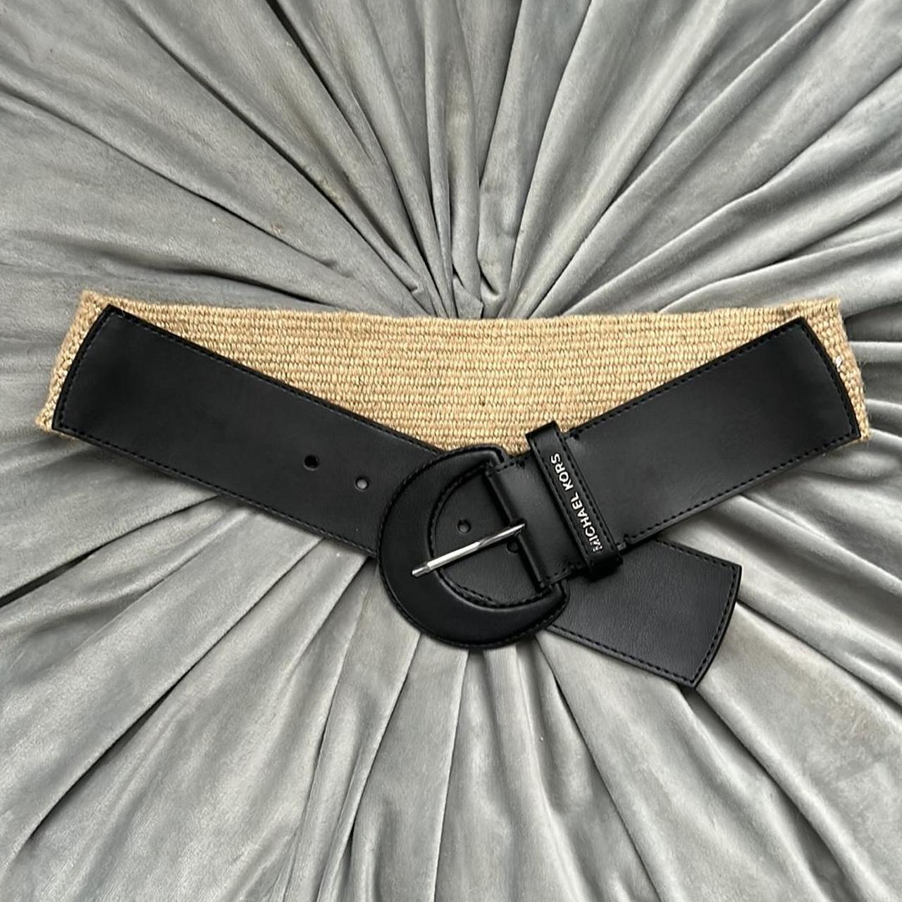 Black fashion mk belt womens