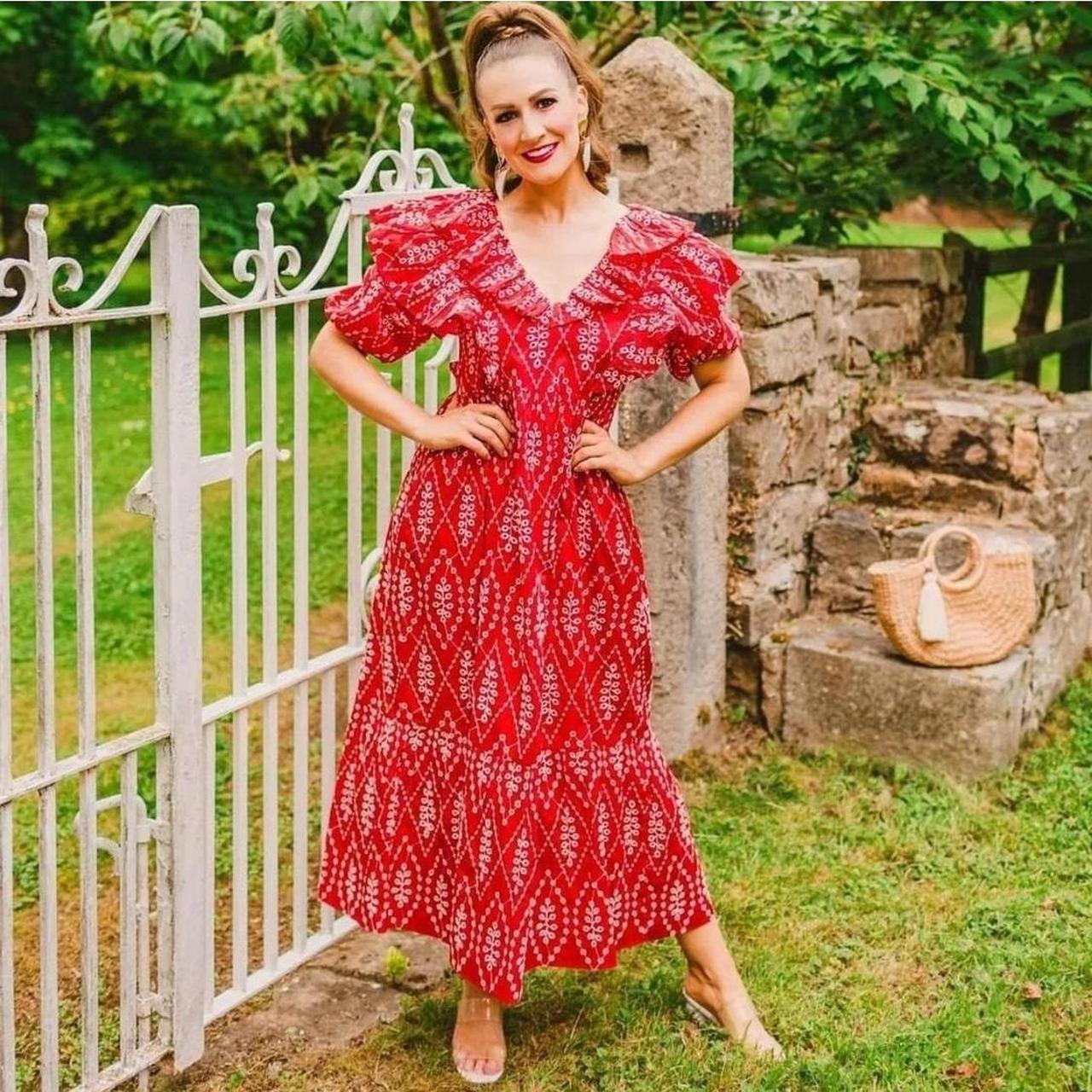 Zara Cutwork Embroidery Dress. Round neck midi dress | Depop