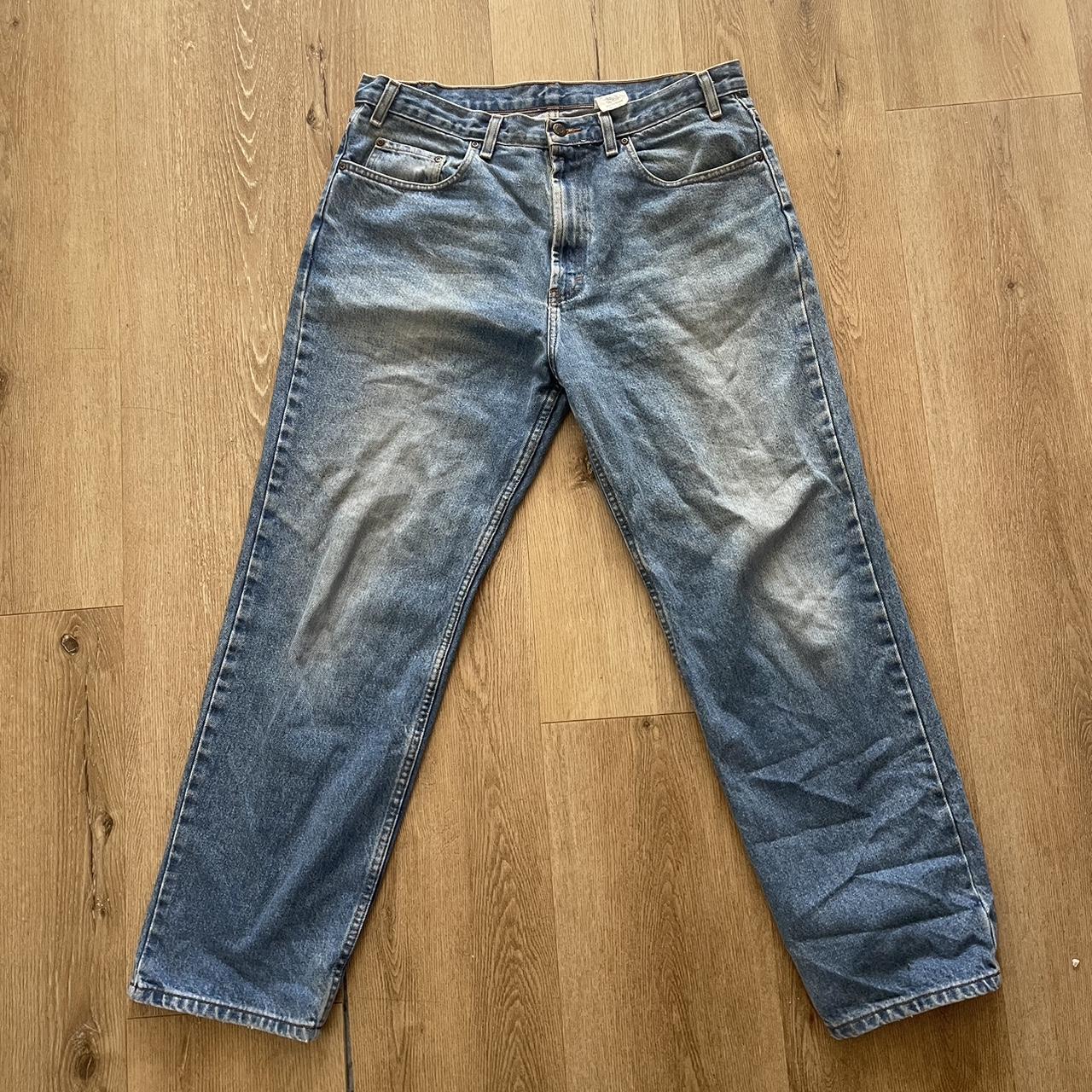 Kirkland Men's Blue Jeans 36/30 Washed Depop