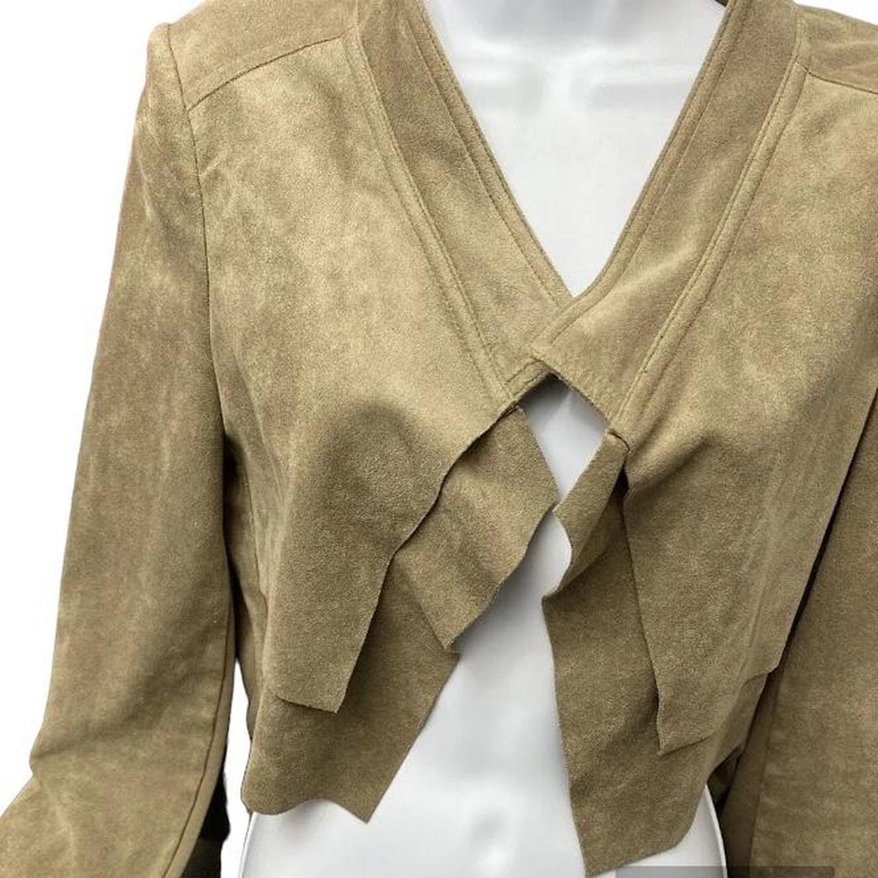 BCBGMAXAZRIA Y2K suede like shrug bolero jacket Depop