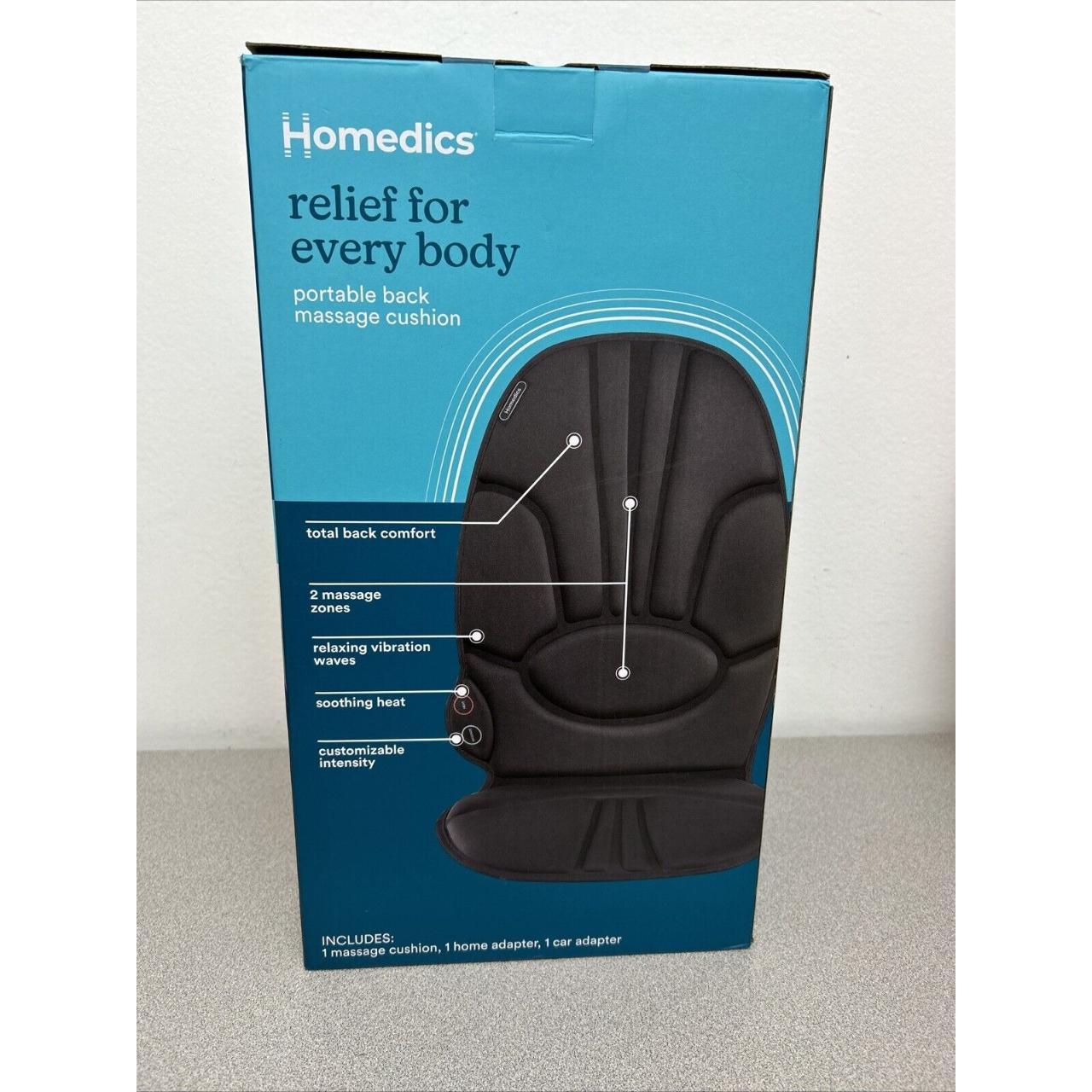 Homedics Portable BACK MASSAGE CUSHION w/Heat For... Depop