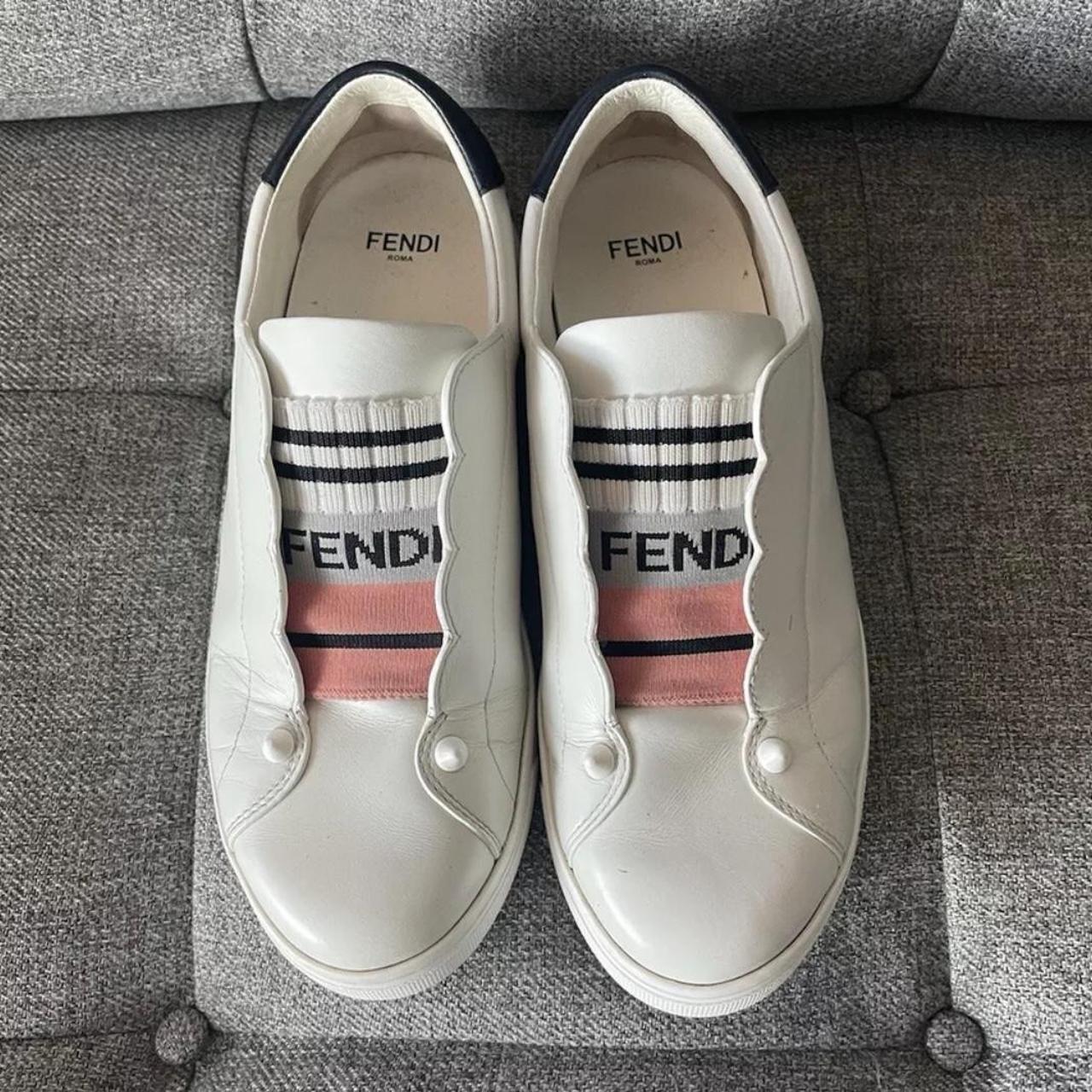 Fendi rockoko sneakers white best sale