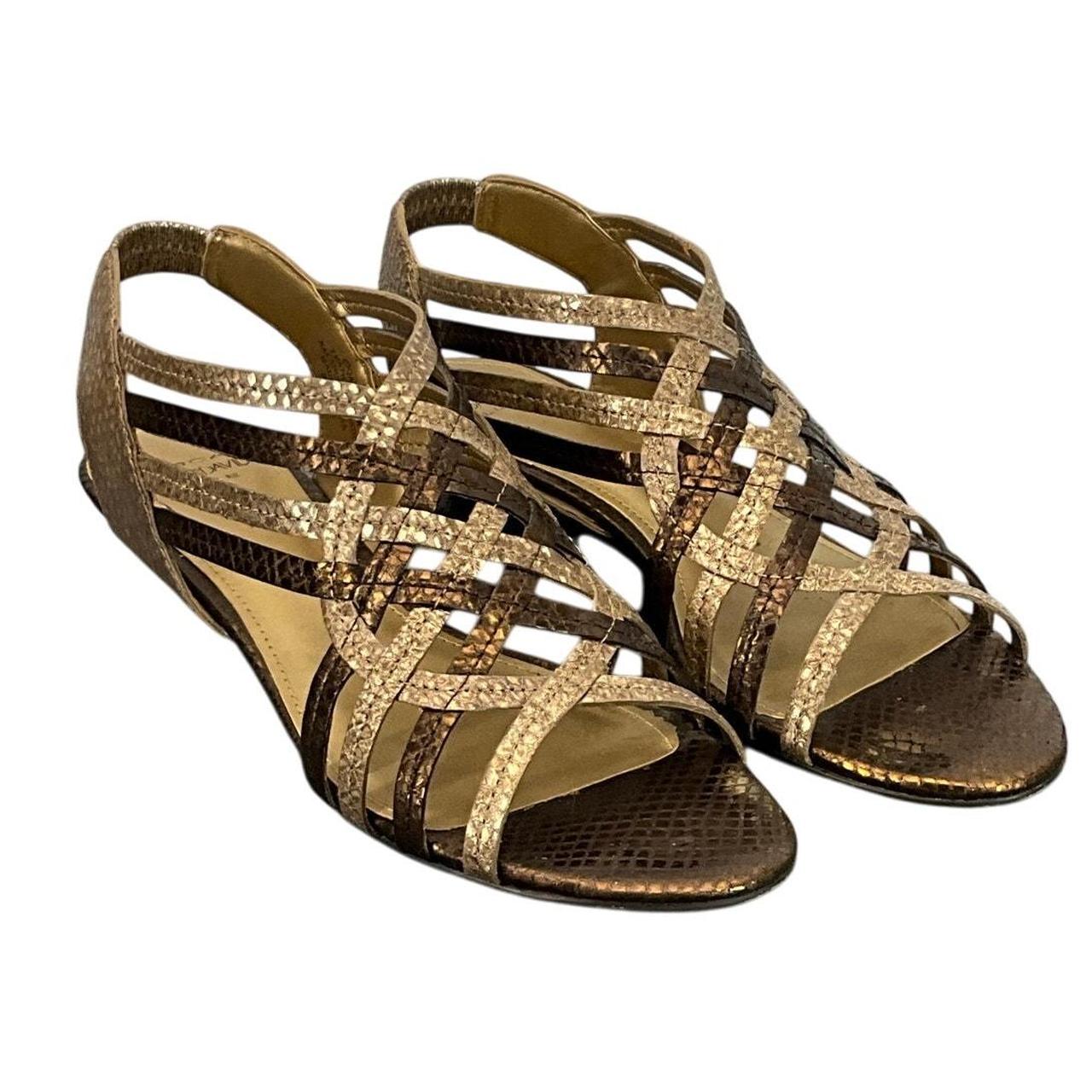 Source Unknown Women's Sandals - Gold/Brown - US … - image 1
