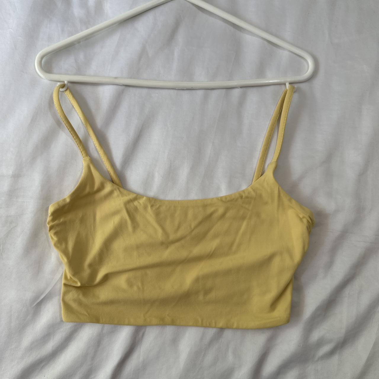 Kookai yellow little basic crop Perfect condition... - Depop