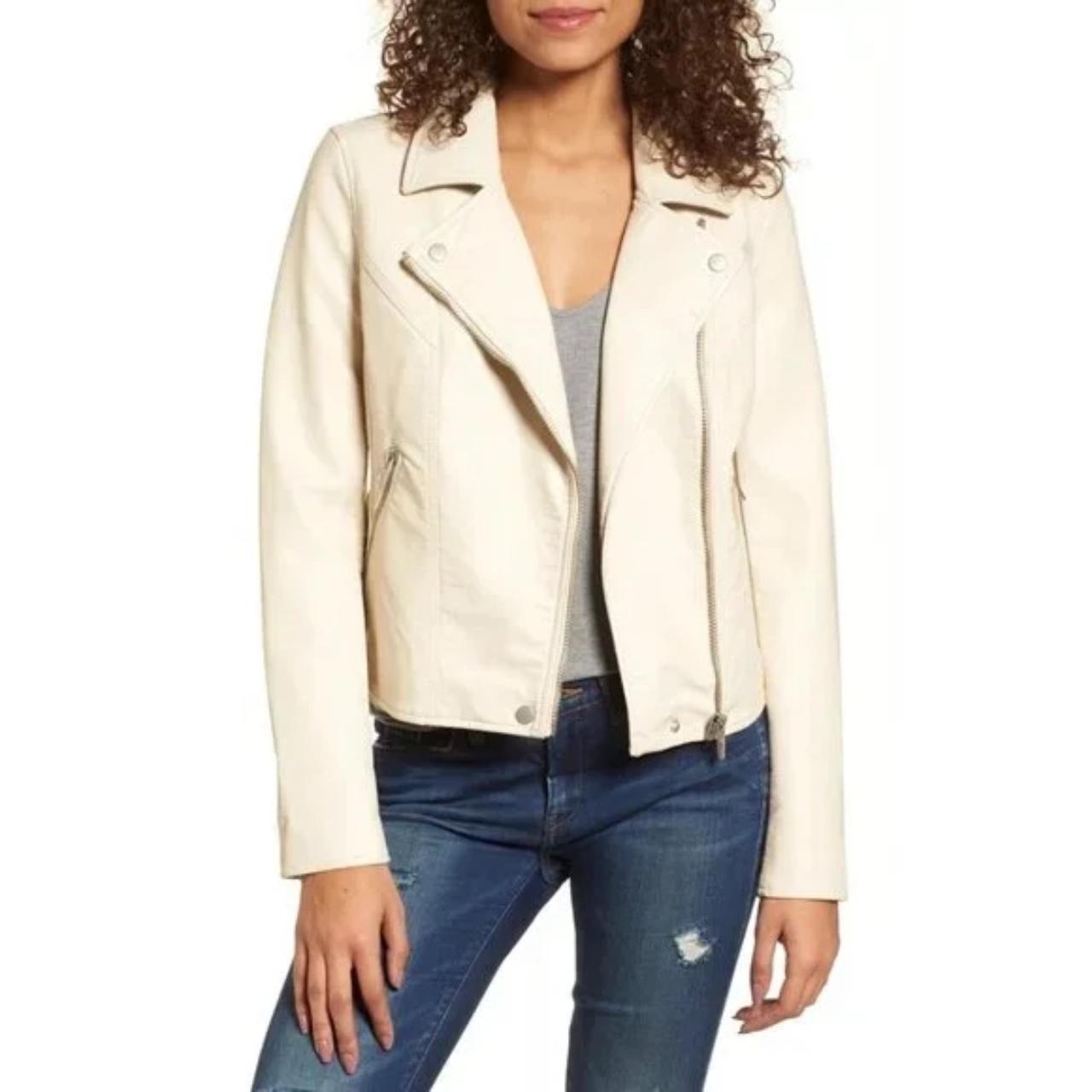 Blank deals NYC Cream Faux Leather Jacket