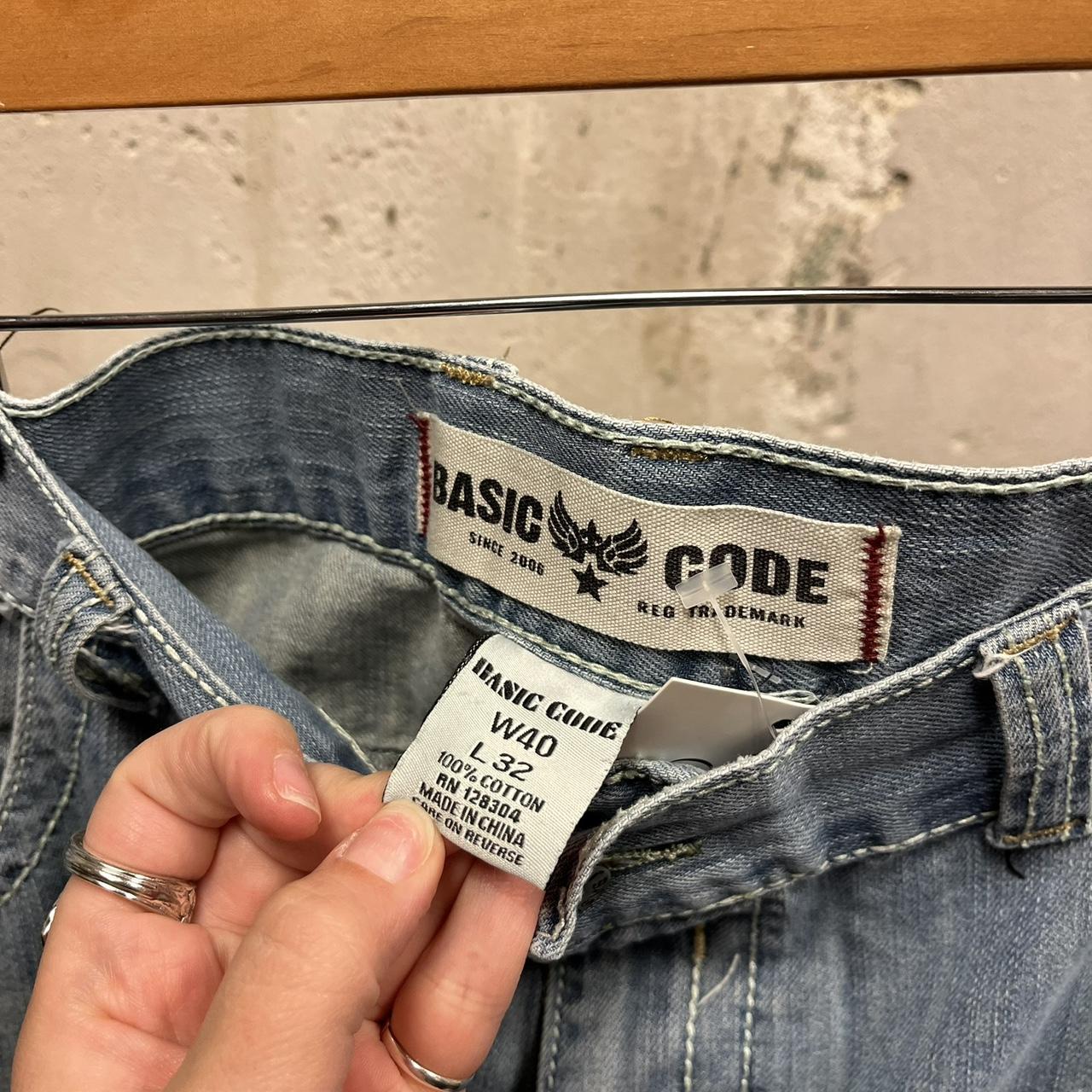 Men's Embroidered Jeans - Blue - 40" – Basic Code… - image 4