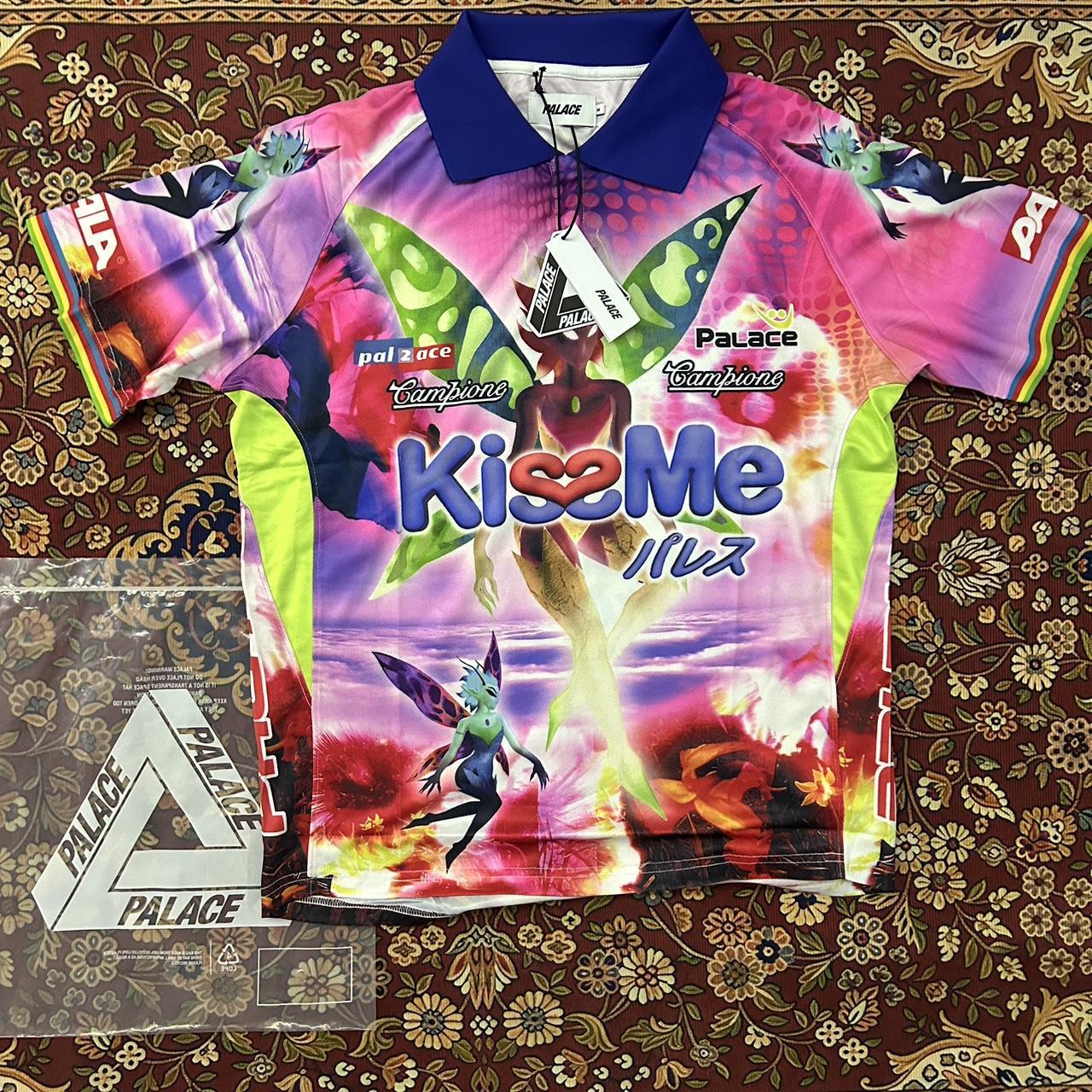 Palace persailles football top jersey Size | Depop