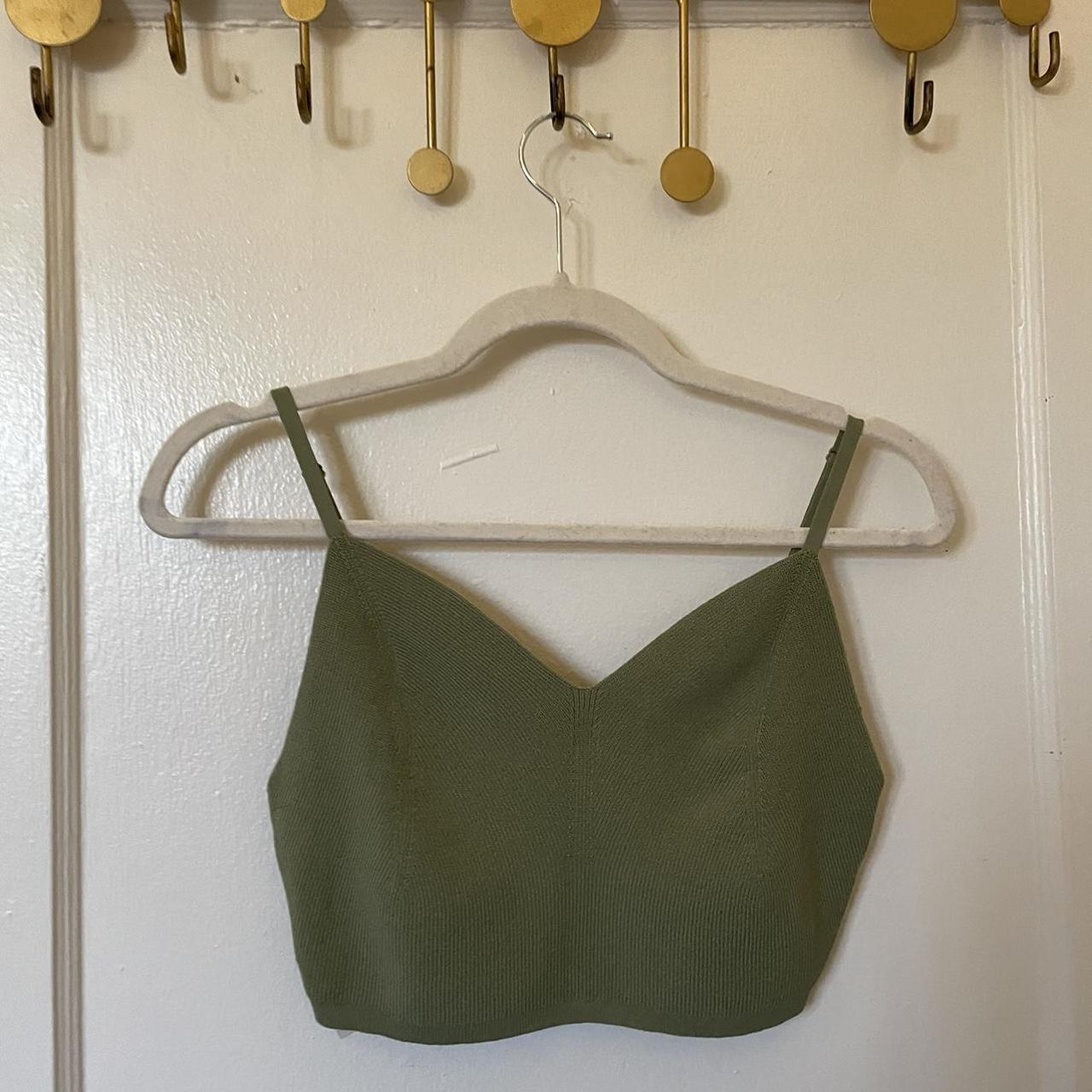 Aritzia Women's Green and Khaki Veststankscamis Depop