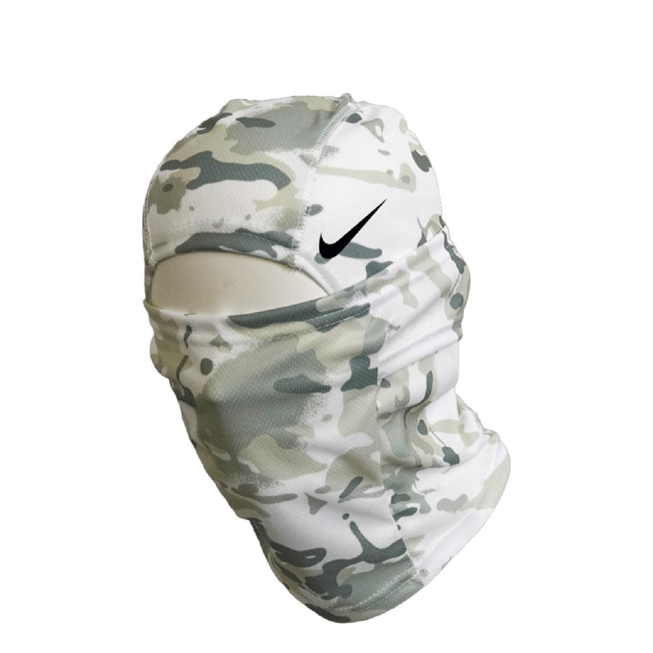 Nike Ski Mask Balaclava White Camo Polyester One... - Depop