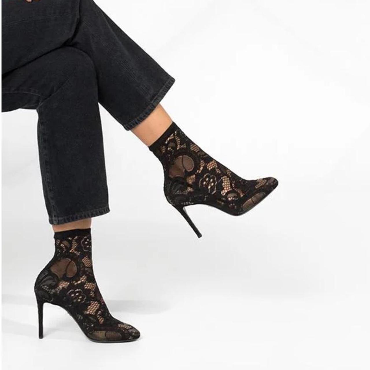 Dolce&Gabbana★素敵！Black Lace High Heel ankle Boots Lace ankle boots in Black for Women | Dolce&Gabbana® US