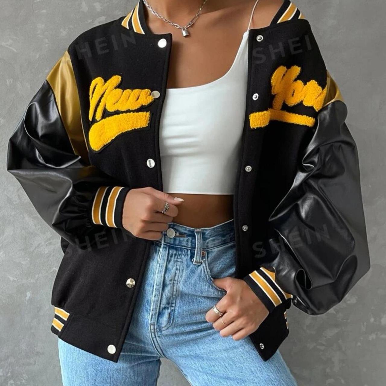 Varsity Jacket Shein Yellow Jacket Varsity Jacket Ropa De Shein