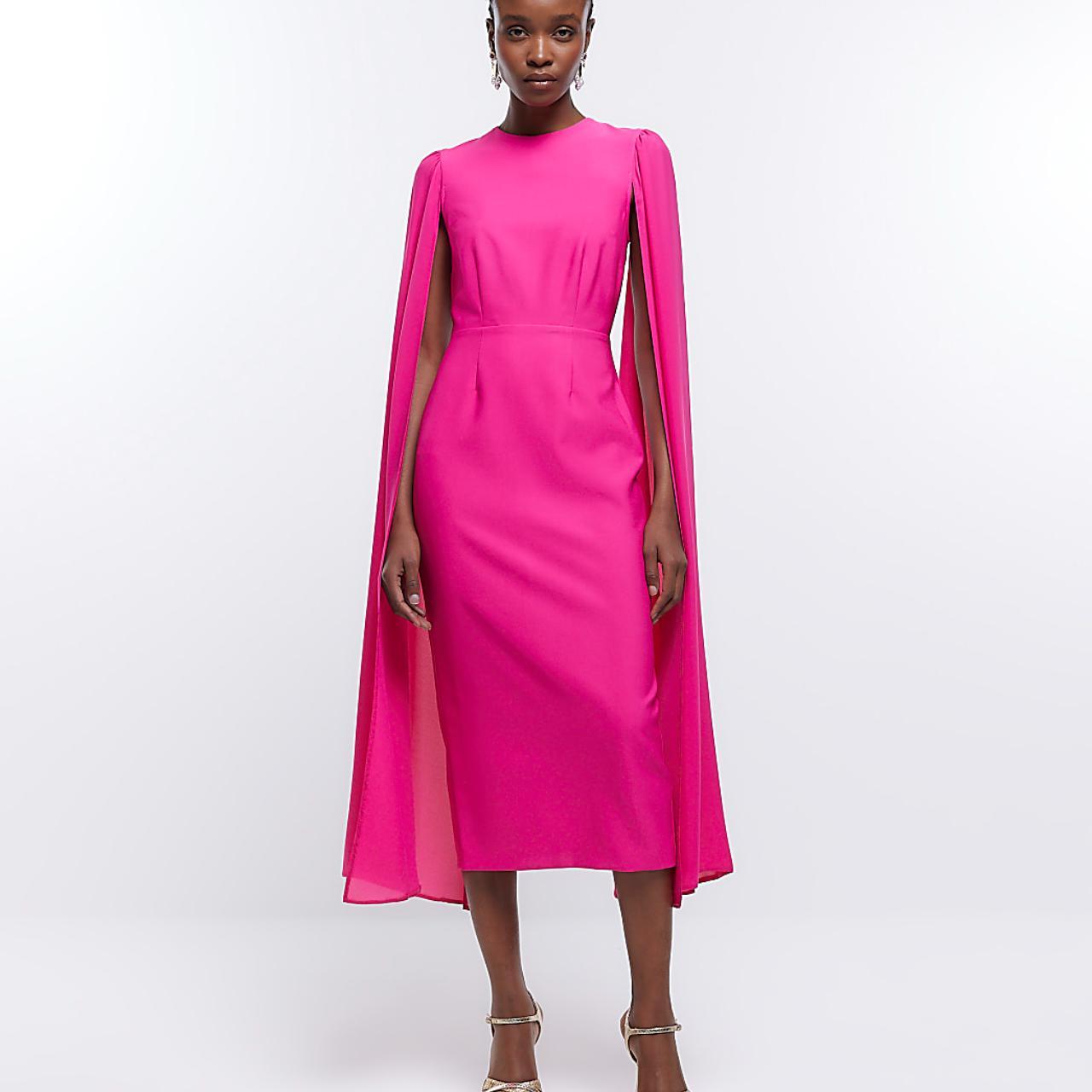 Pink cape River Island Photos don't do Depop