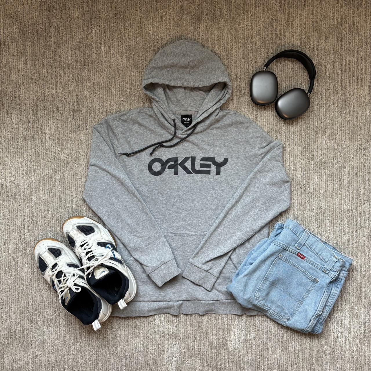Oakley Men's Hoodie - Grey - M – Oakley Y2K Logo Hoodie - Grey Details: …