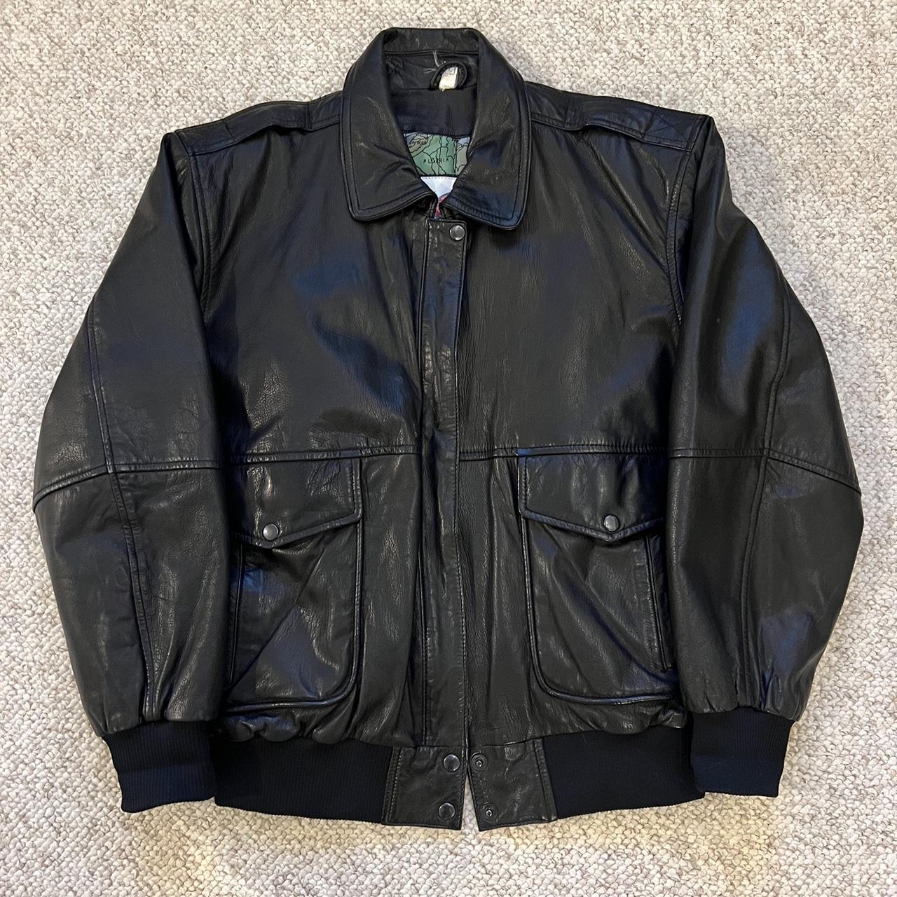 Vintage B52 leather zip up jacket size Large boxy