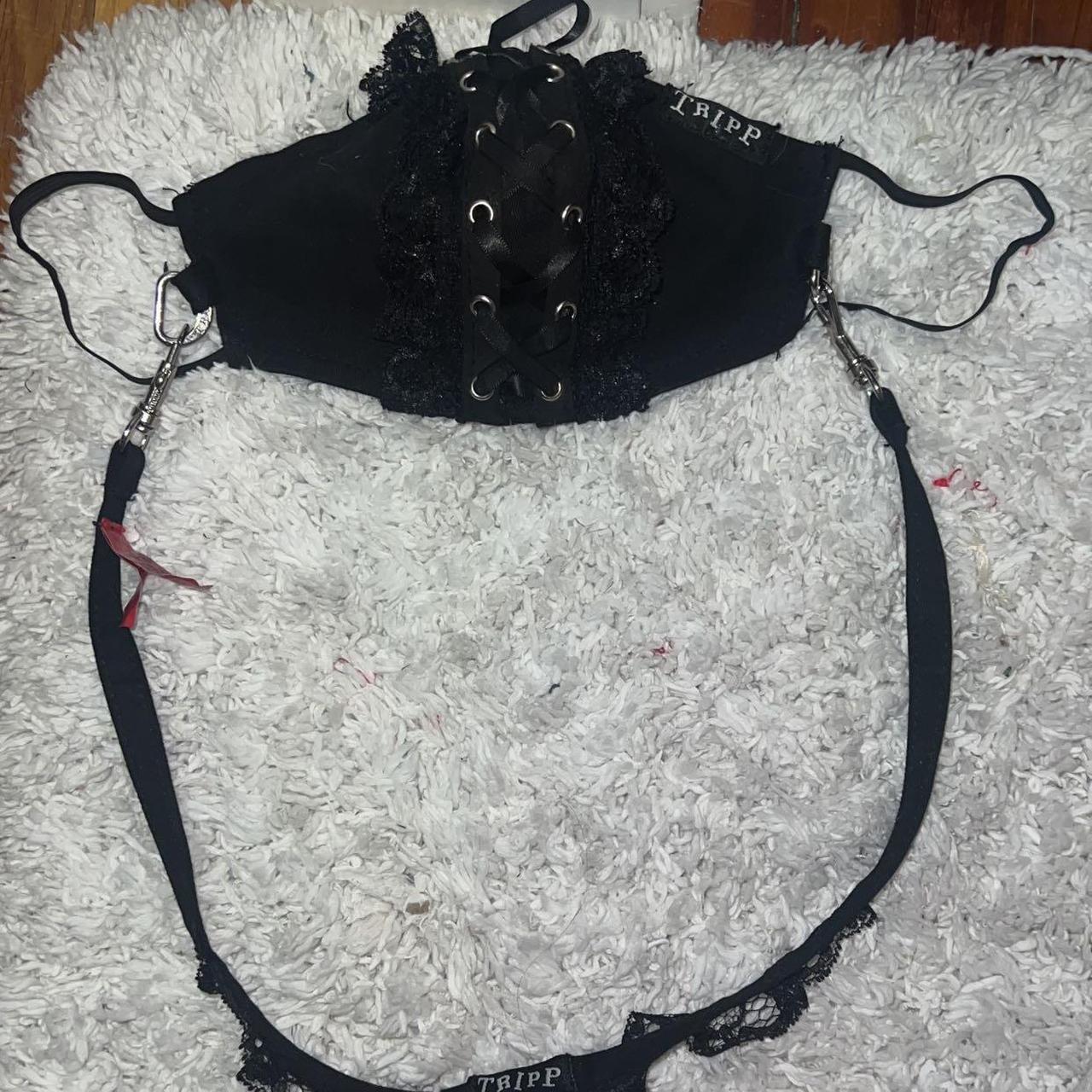 Tripp NYC black lace mask - Remove-able lace... - Depop