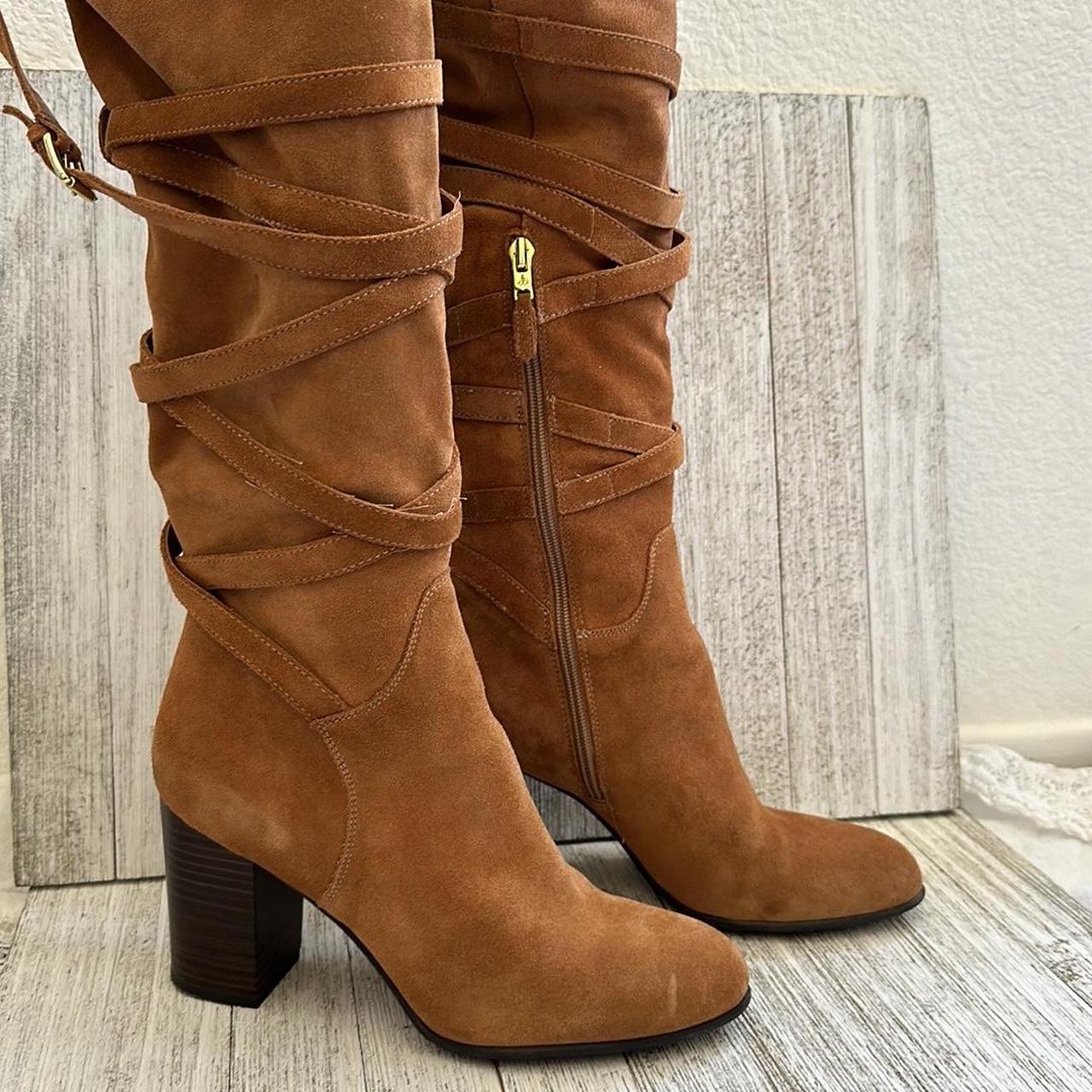 Sam Edelman Sable Strappy Suede Over The Knee Boot. Depop