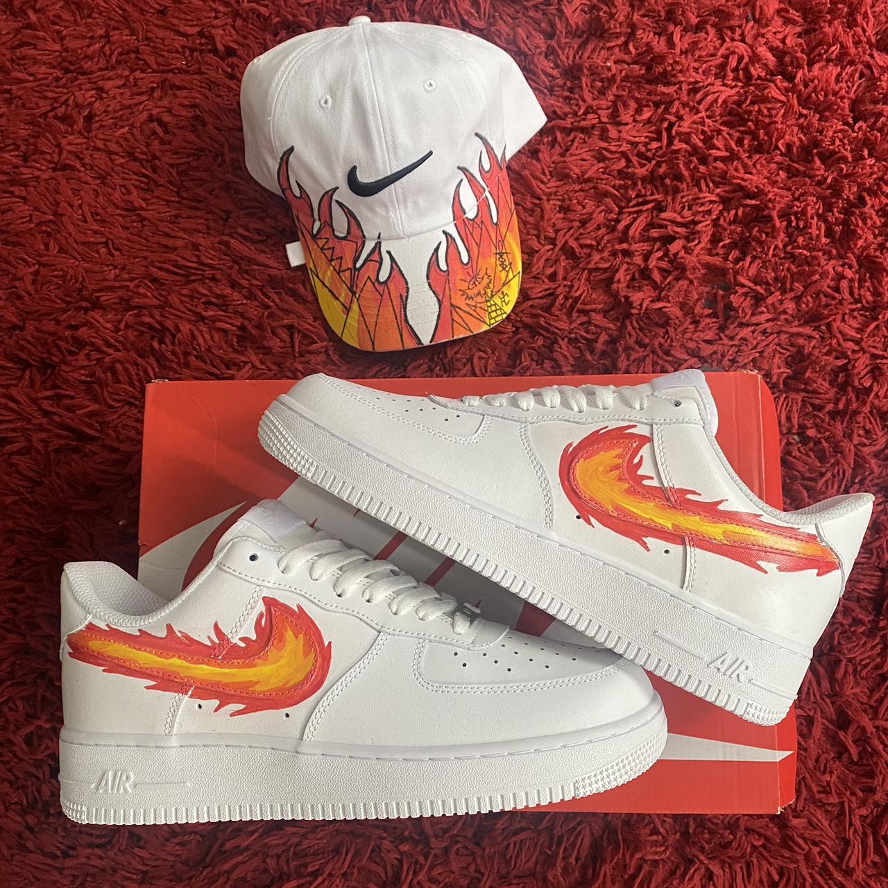kicks on fire nike air force 1