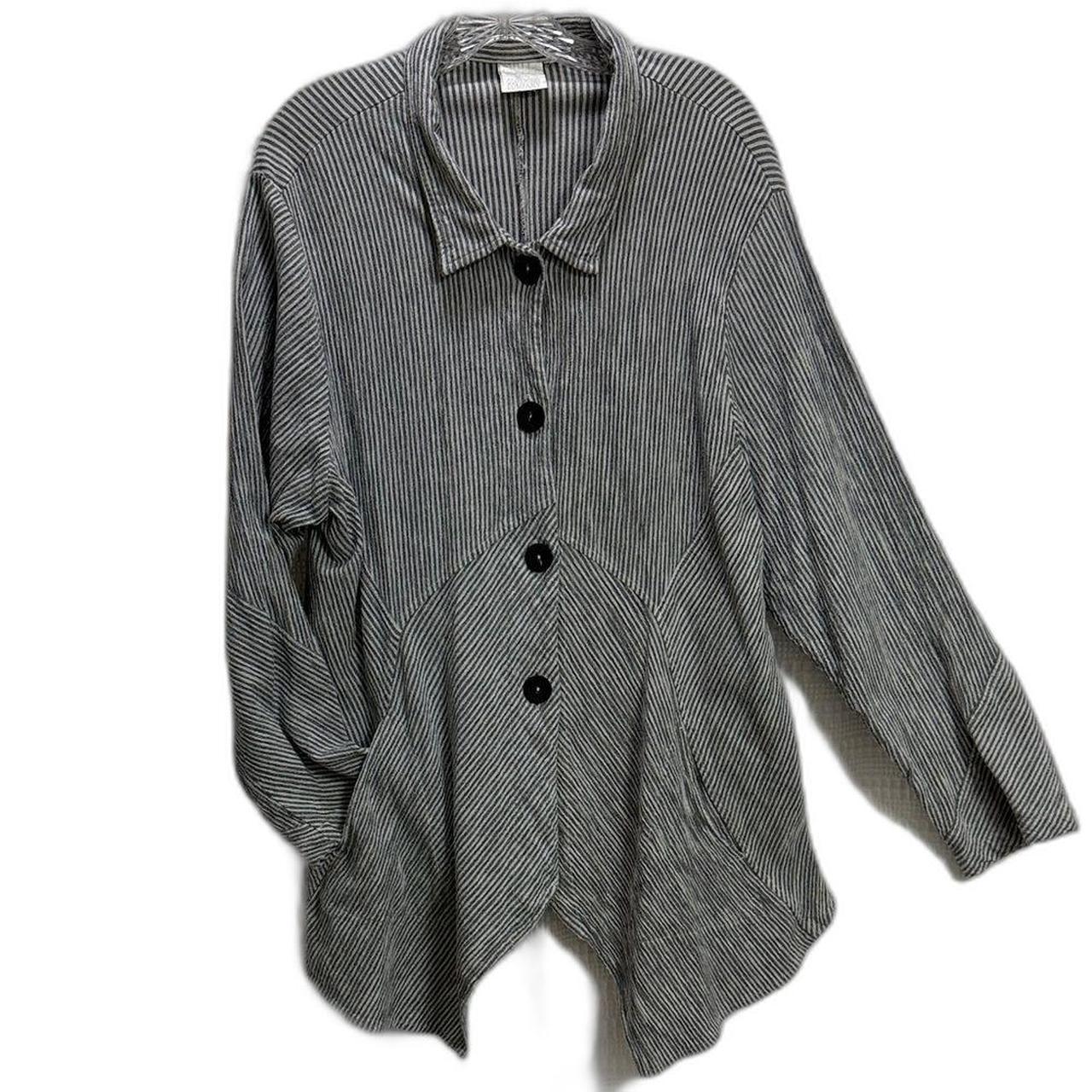 Source Unknown Women's Blouse - Grey/Black - M – … - image 1