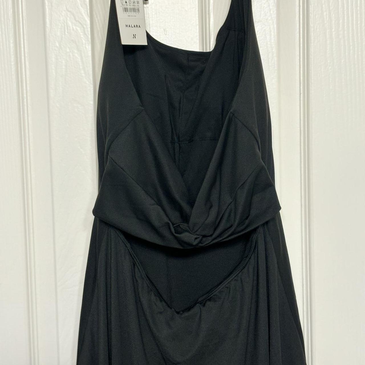Rare London black halter-neck lace plunge dress, - Depop