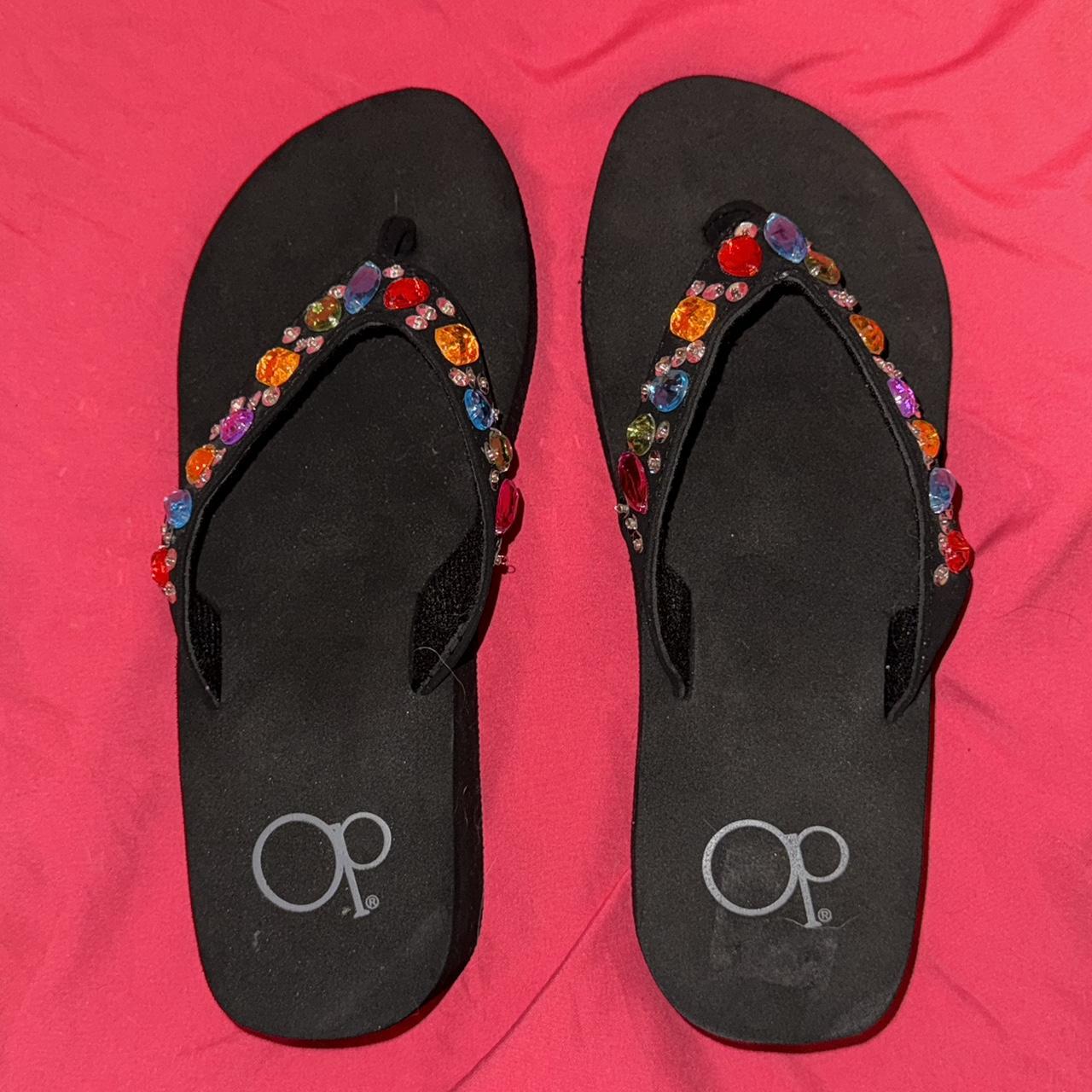 Op black flip flops online