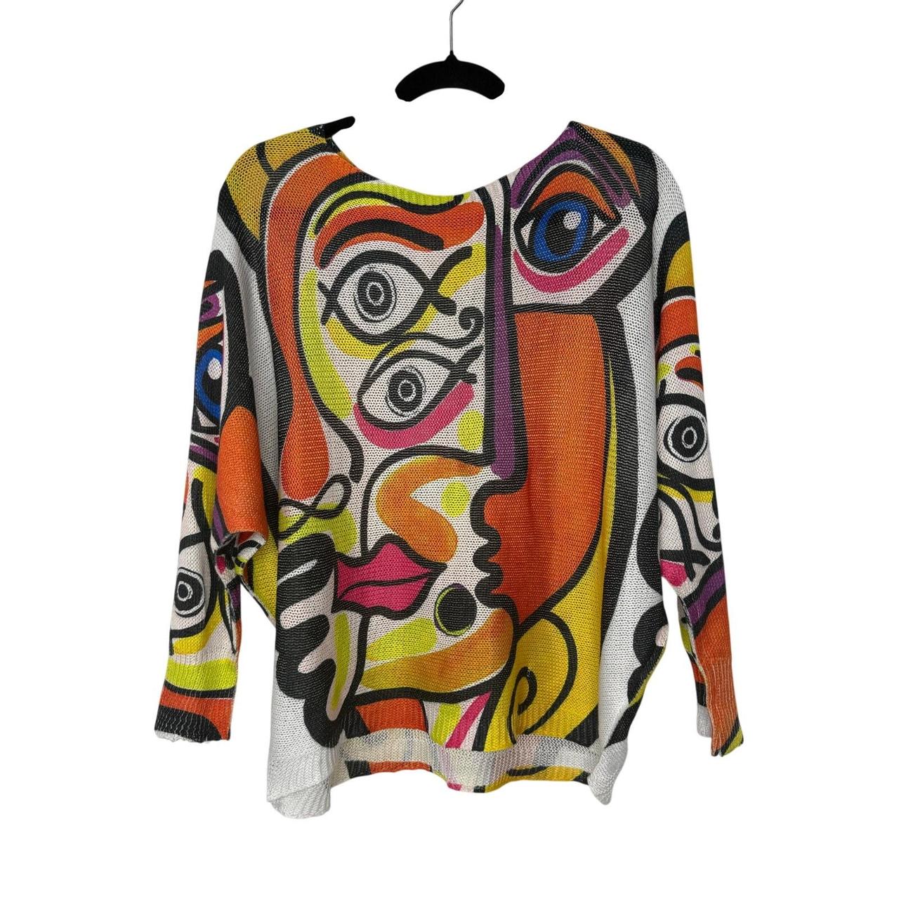 Women's Blouse - Multi - M – Statement-making abs… - image 4