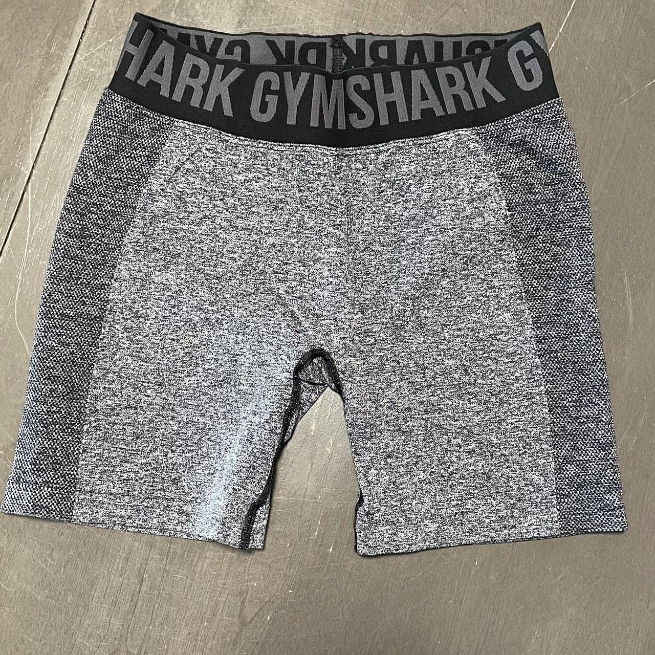 Gymshark flex shorts - black marl/charcoal - size small - Depop