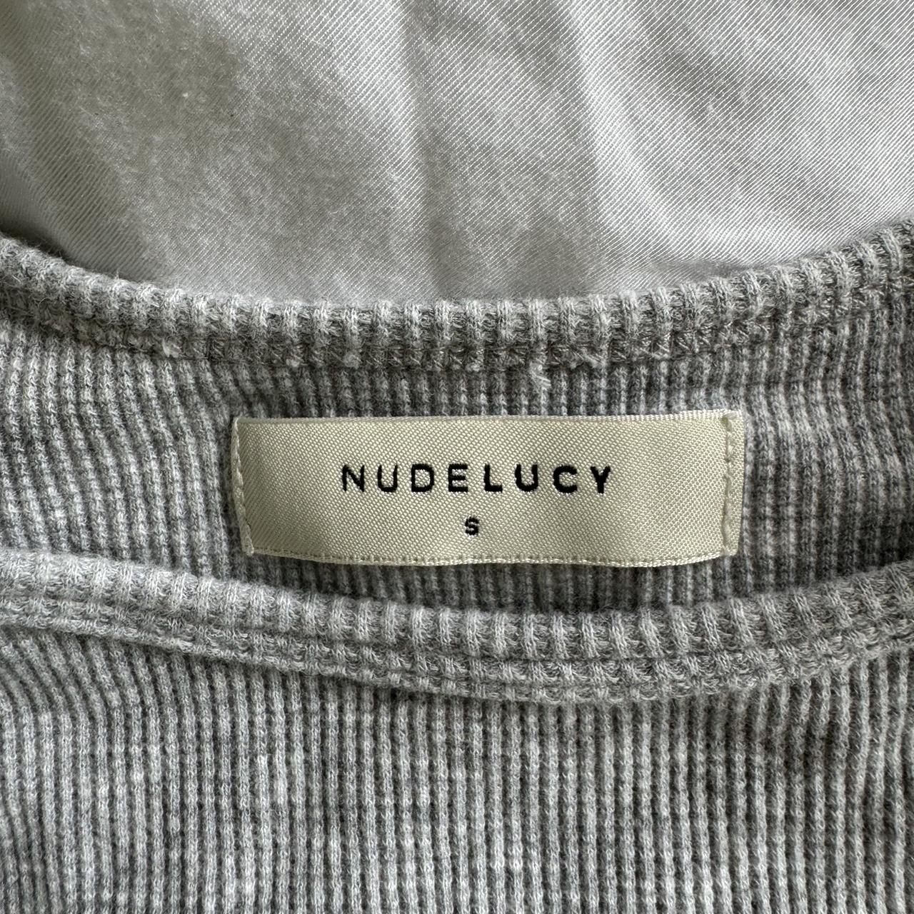 Nude Lucy Grey crop top - Small - Depop