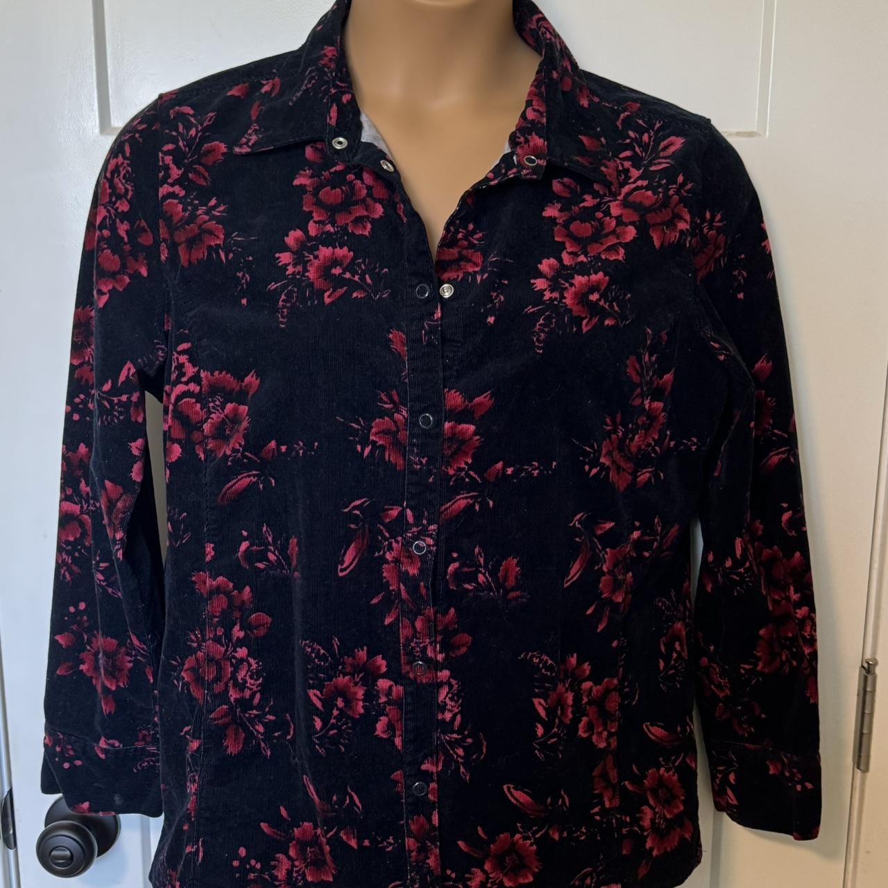 Basic Editions Women's Shacket Jacket - Black/Mul… - image 2