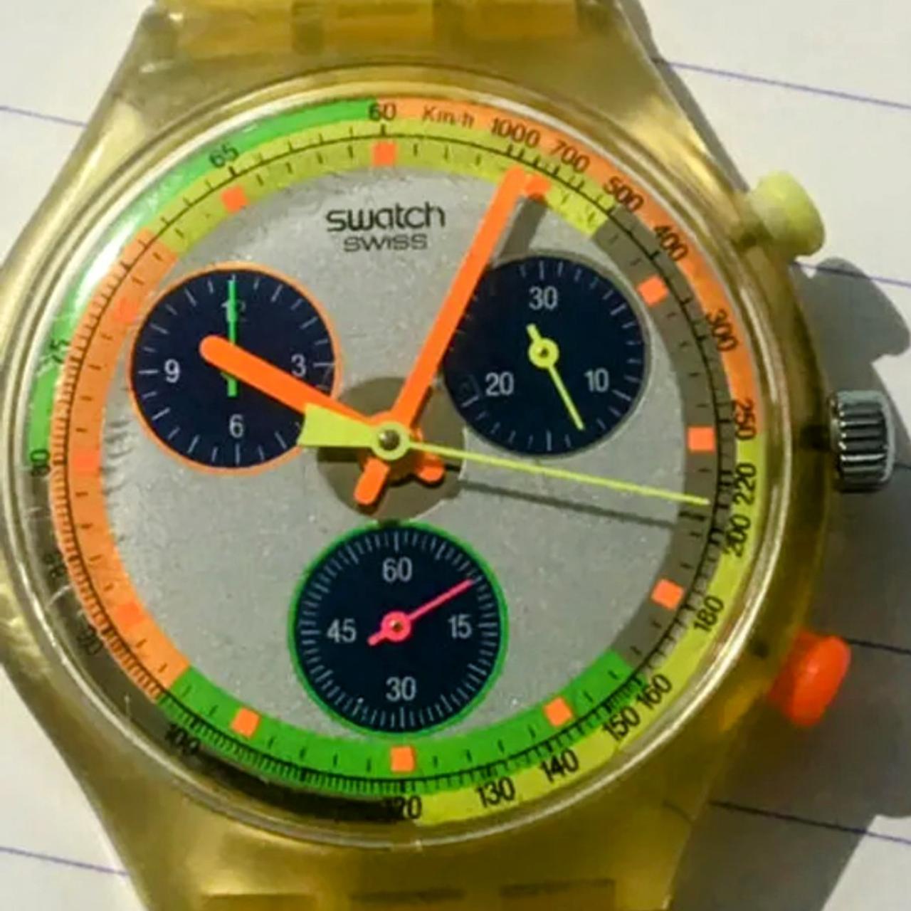 A RARE 1993 Swatch Watch Chrono Jelly Stag | Depop
