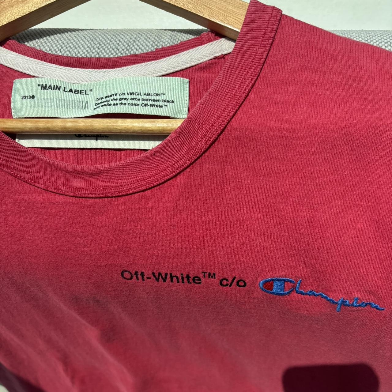 US Shipping RARE Off White c o Champion shirt Depop