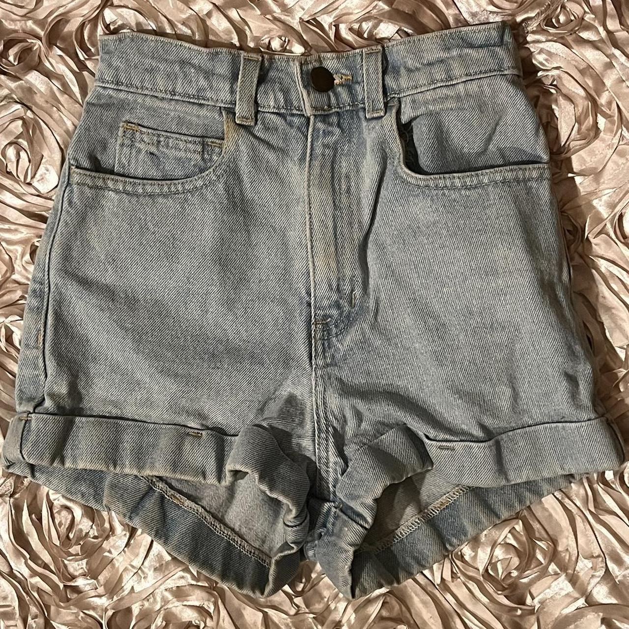 high waisted American apparel denim shorts,