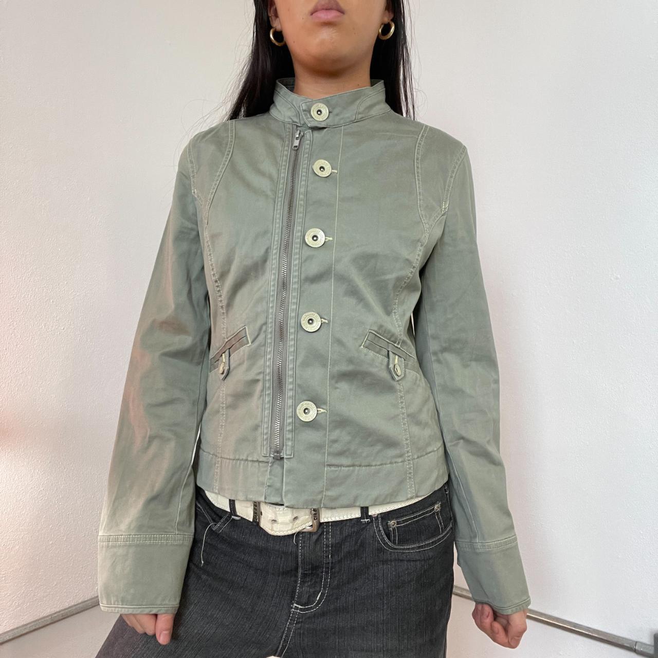 Vintage sage green utility jacket • worn on size 68... Depop