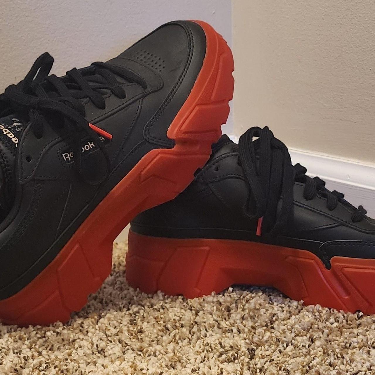 Reebok Club C Cardi B Womens Black Red