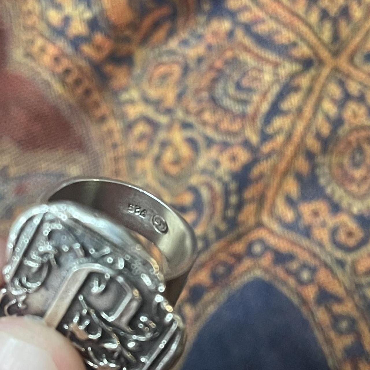 Women's Ring - Silver – Sterling silver initial “… - image 3