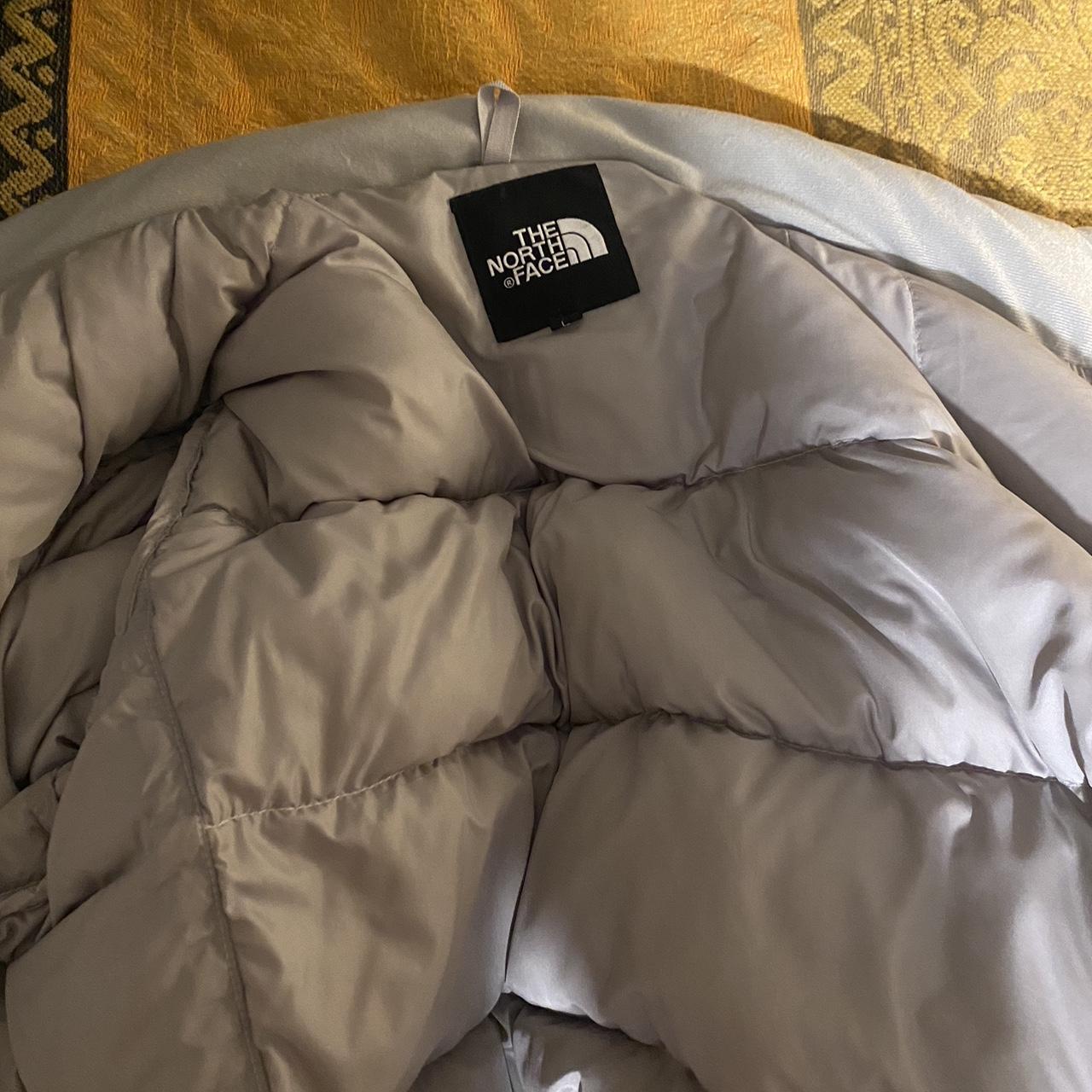 White north face puffer jacket Good condition there... - Depop