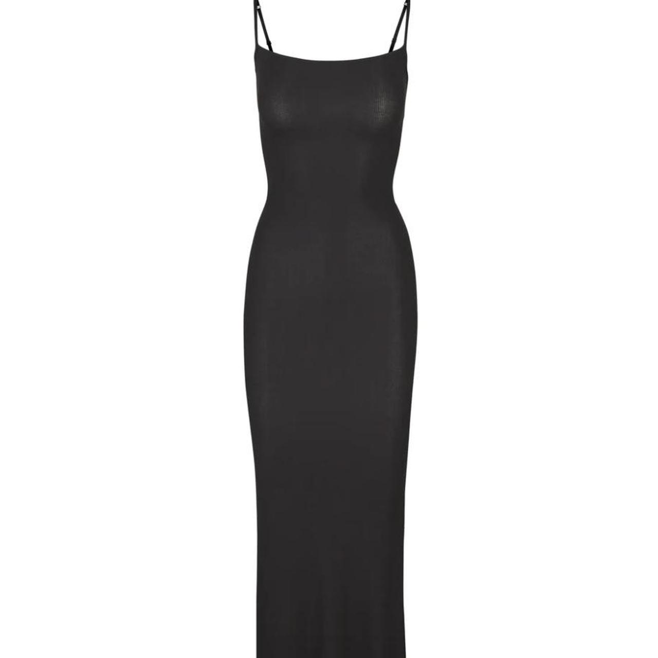 SKIMS Long Slip Dress in Classic Onyx (black) NEW - Depop