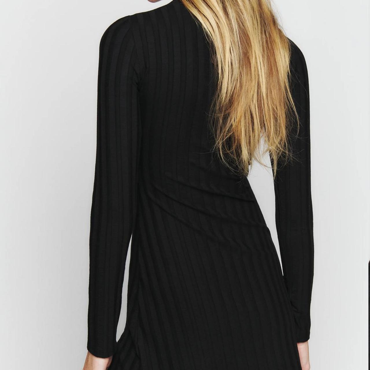 Reformation Libra knit dress Black size XS Depop