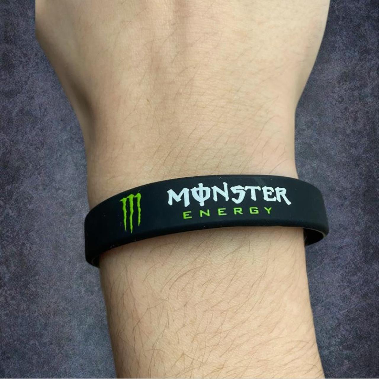 new monster energy black green white vintage 2000s...