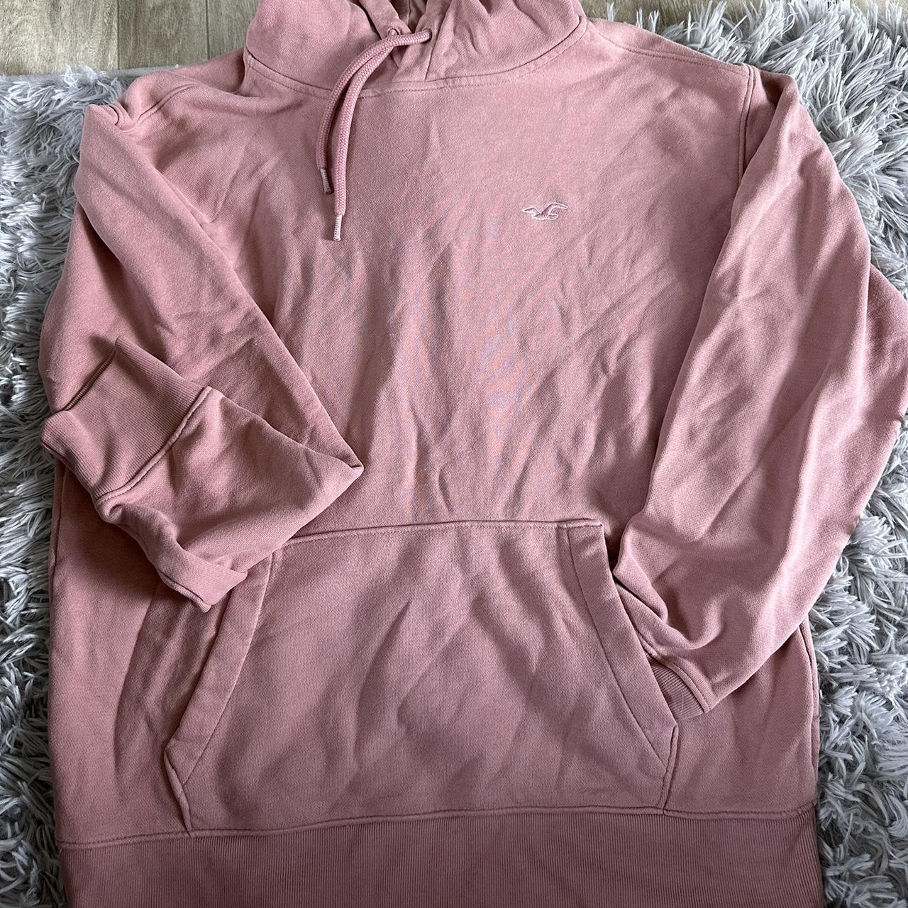 Hollister pink hoodie mens best sale