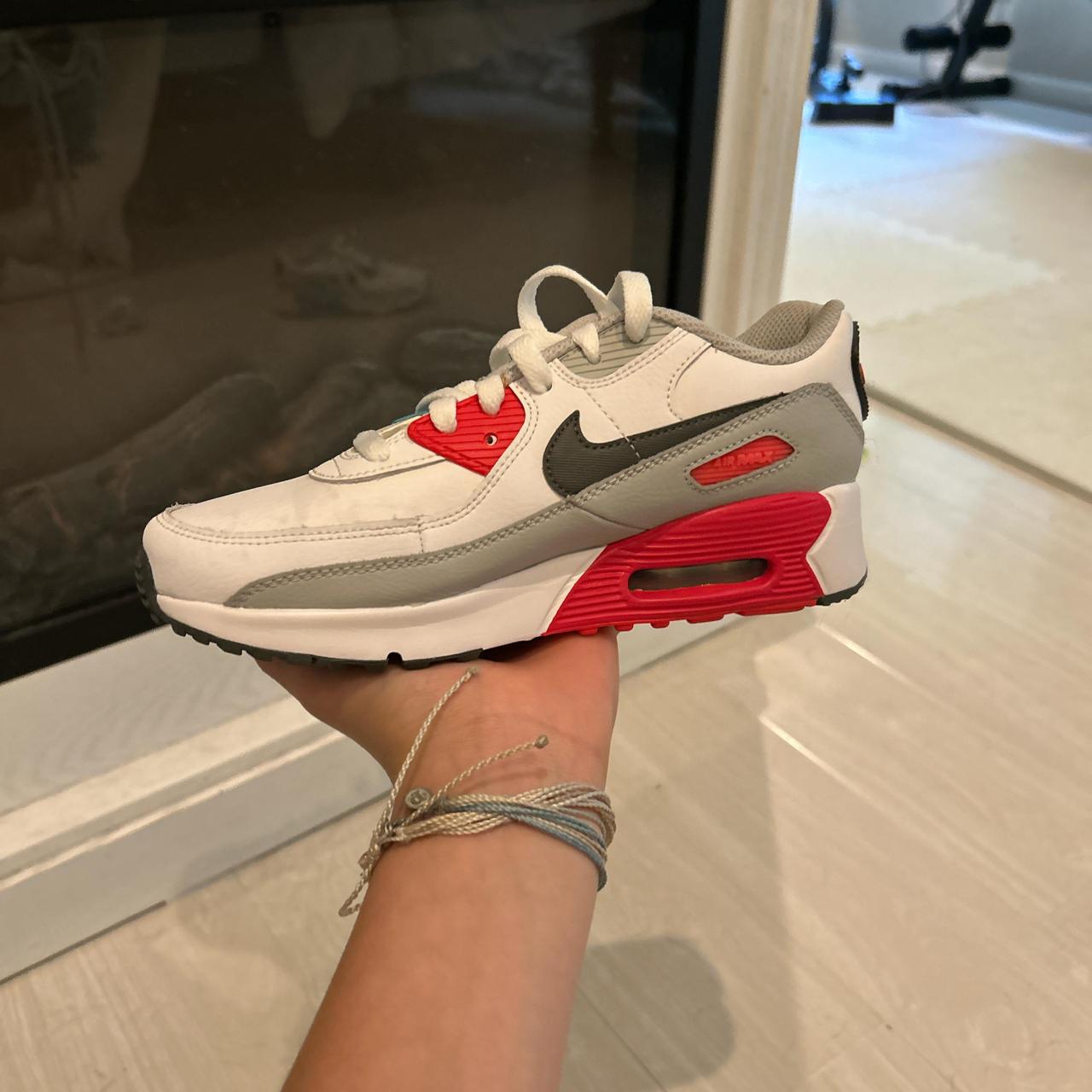 Air max 90s Chlorine blue/fusion red GS NO Depop