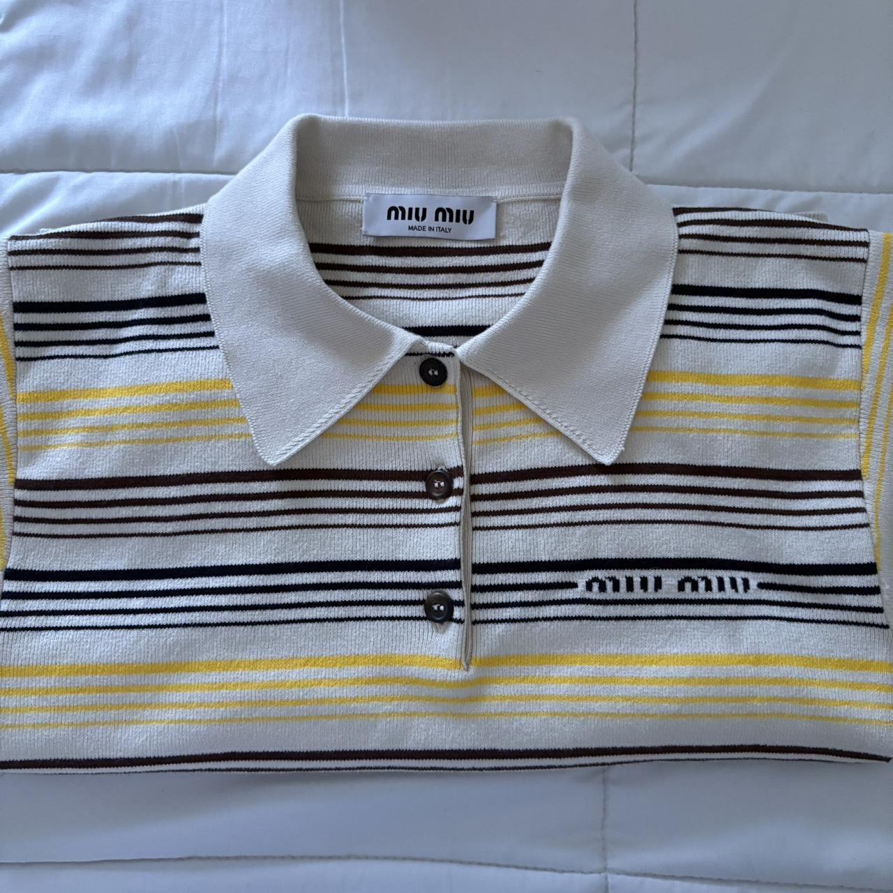 Miu Miu Women's Top - Cream/Multi - XS – miu miu … - image 2