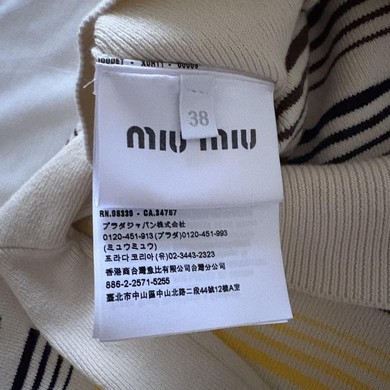 Miu Miu Women's Top - Cream/Multi - XS – miu miu … - image 6